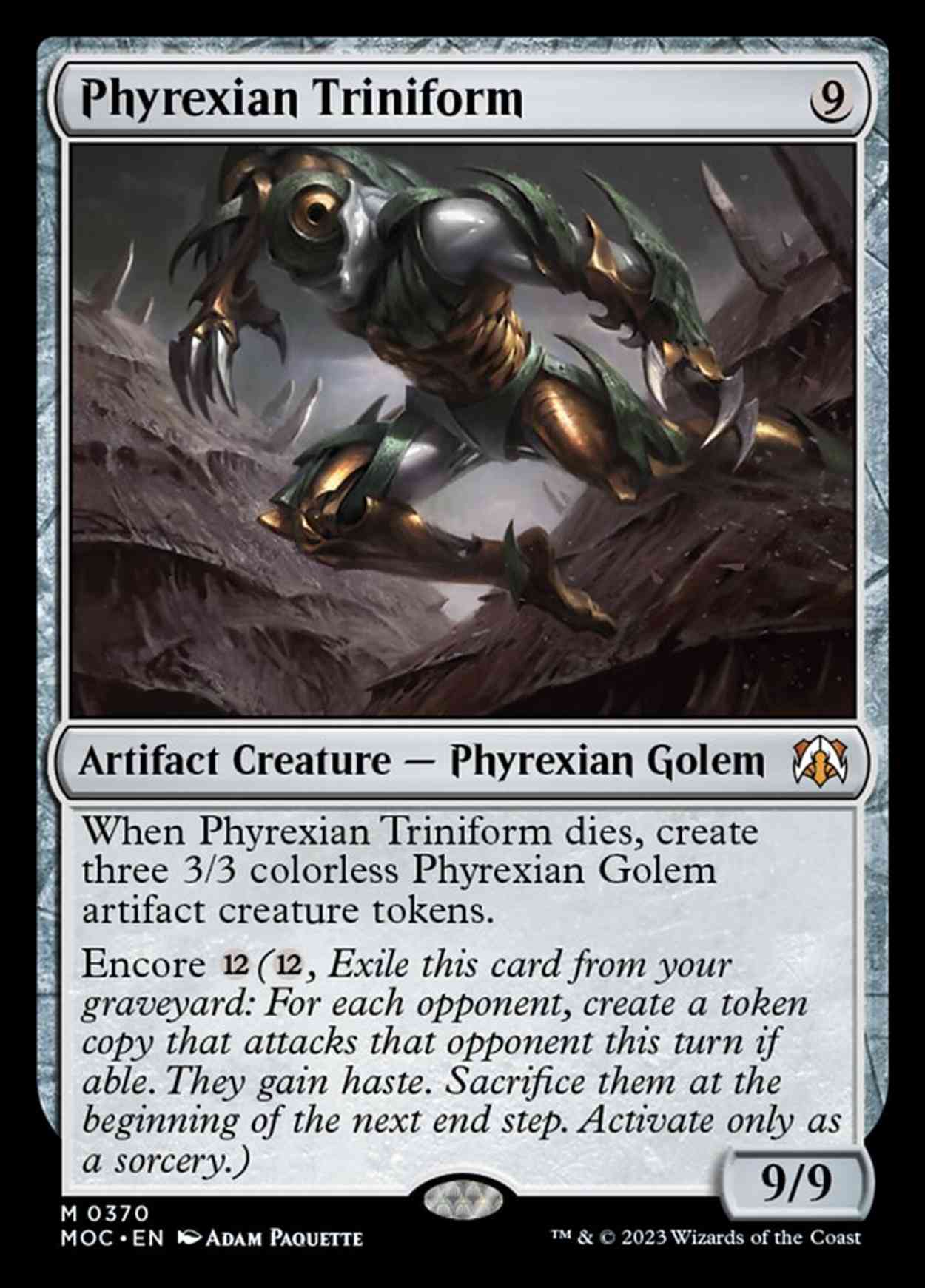 Phyrexian Triniform magic card front