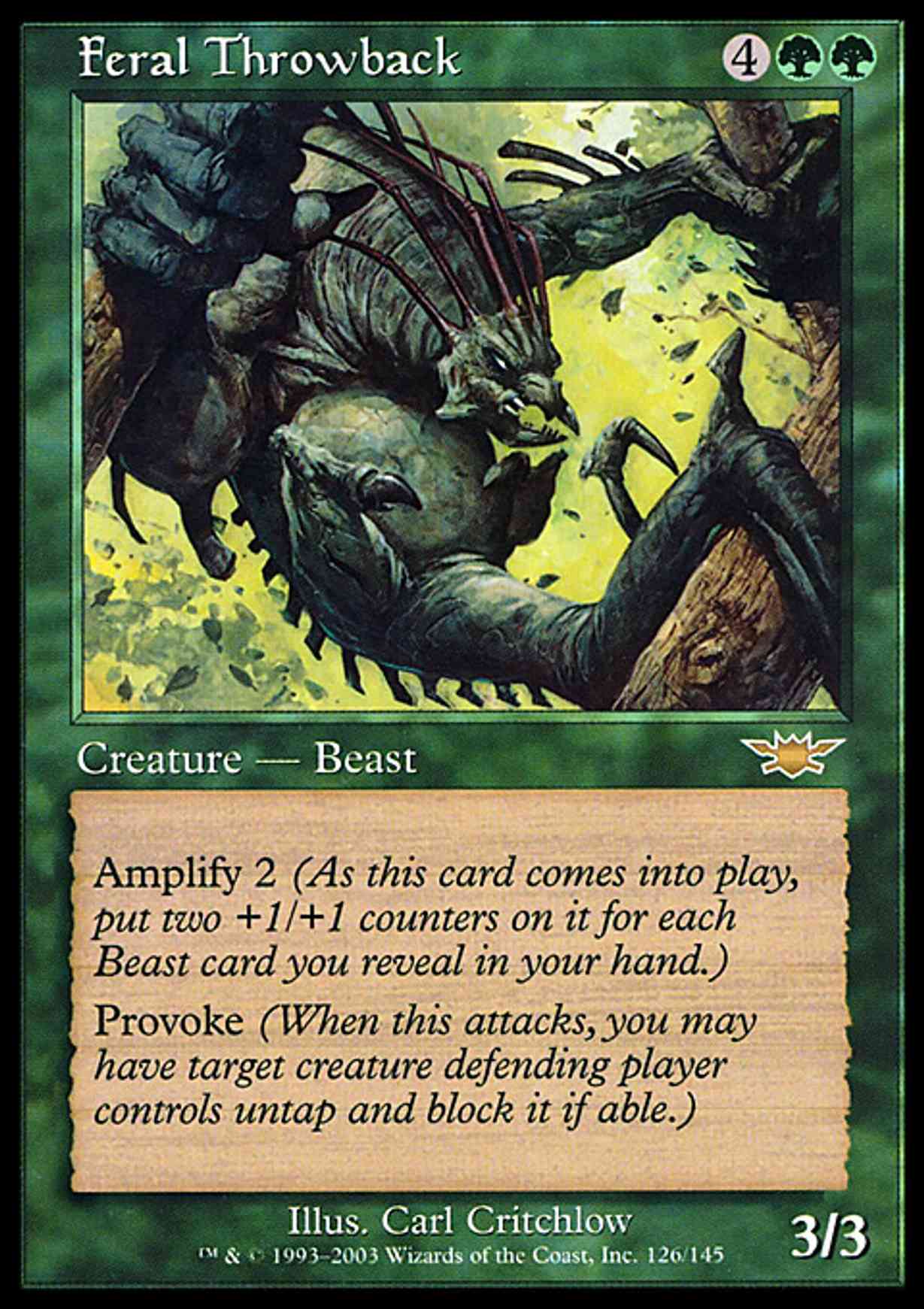 Feral Throwback magic card front