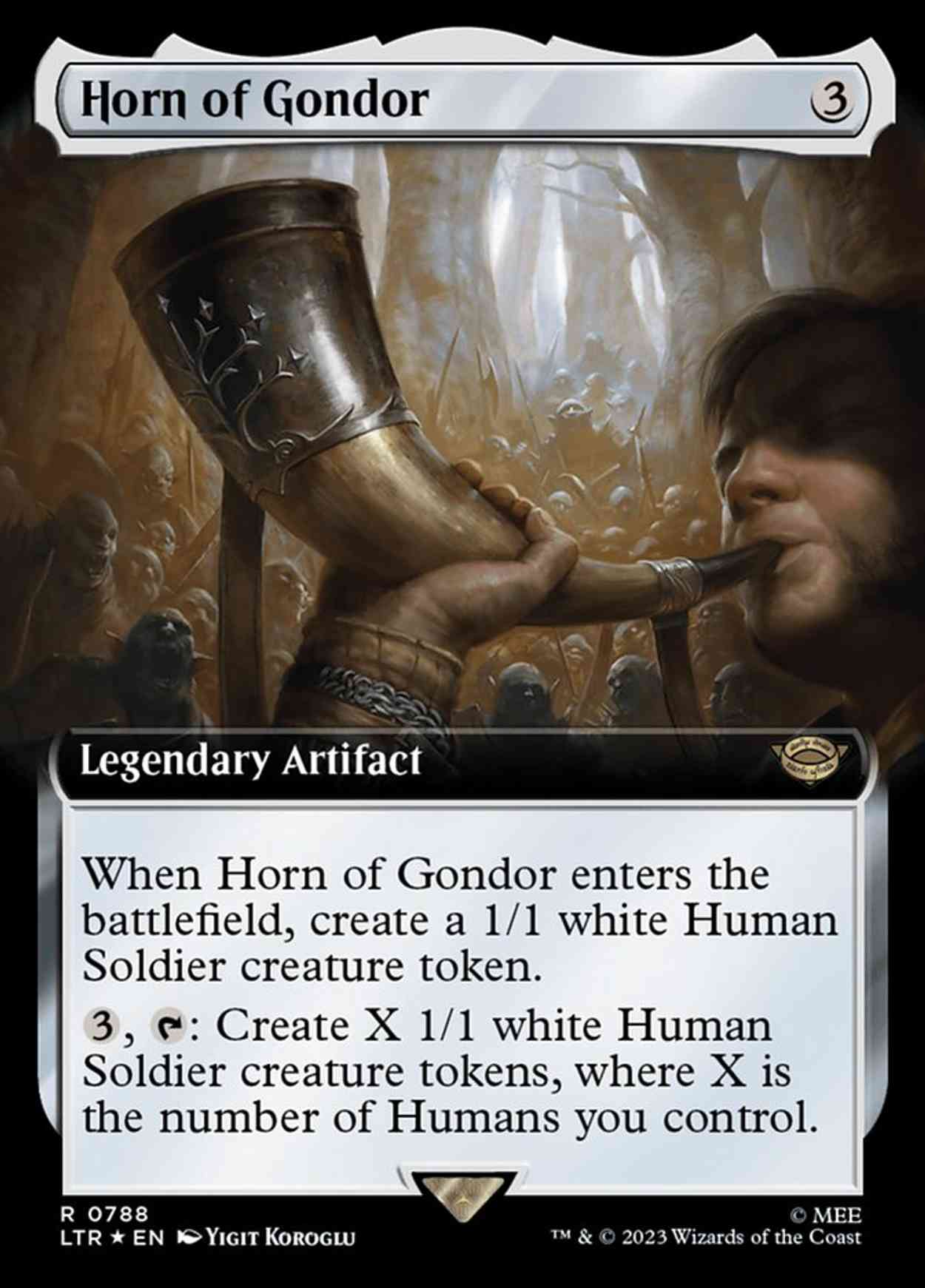 Horn of Gondor (Extended Art) (Surge Foil) magic card front