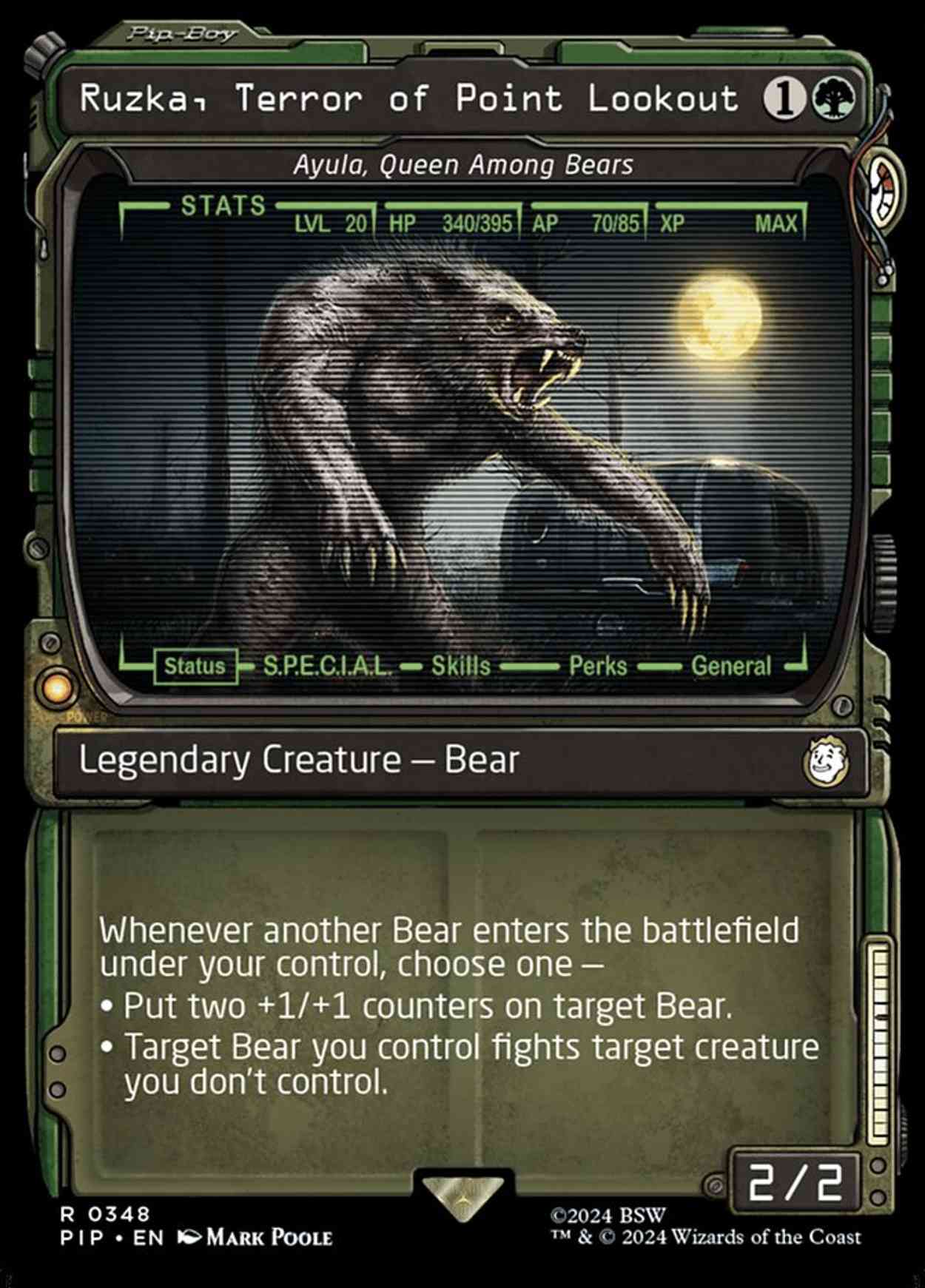 Ruzka, Terror of Point Lookout - Ayula, Queen Among Bears (Showcase) magic card front