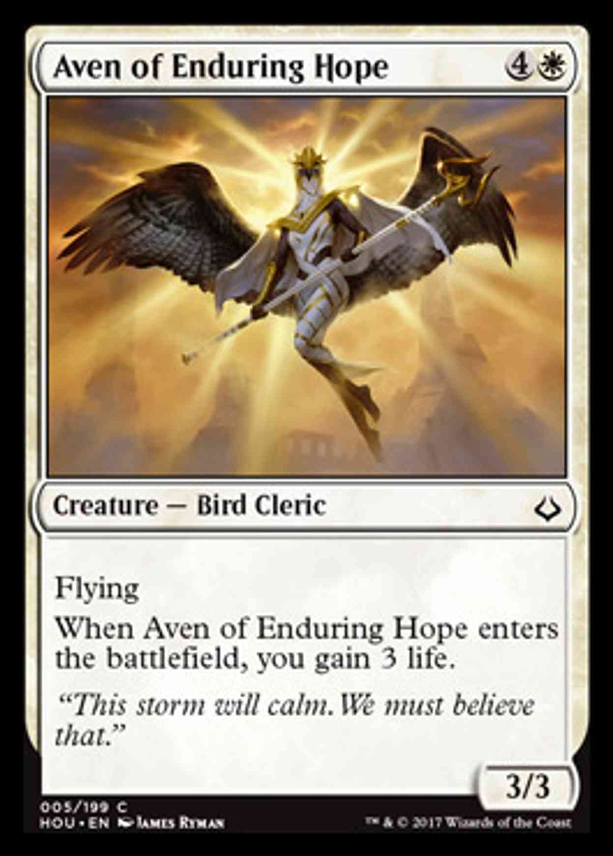 Aven of Enduring Hope magic card front