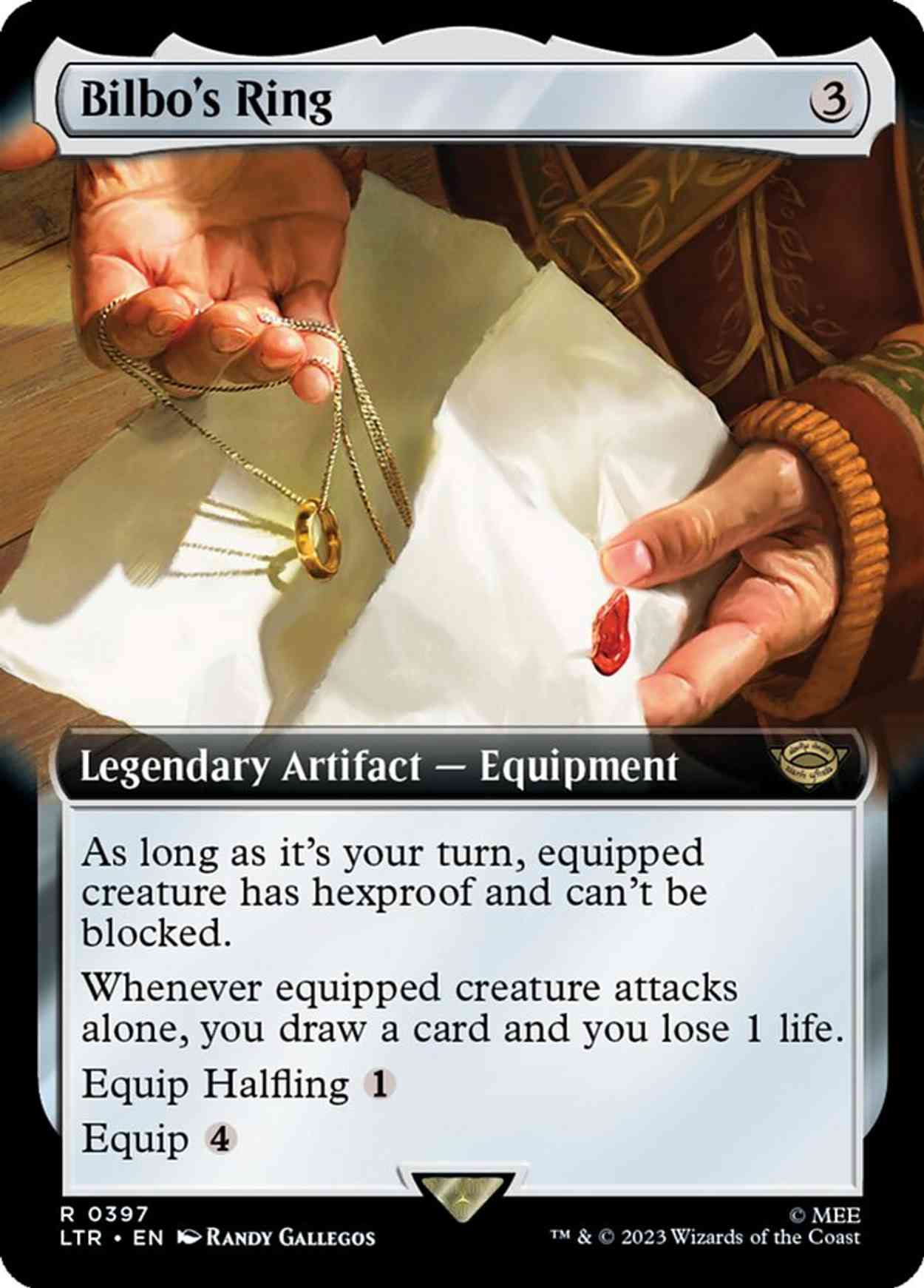 Bilbo's Ring (Extended Art) magic card front