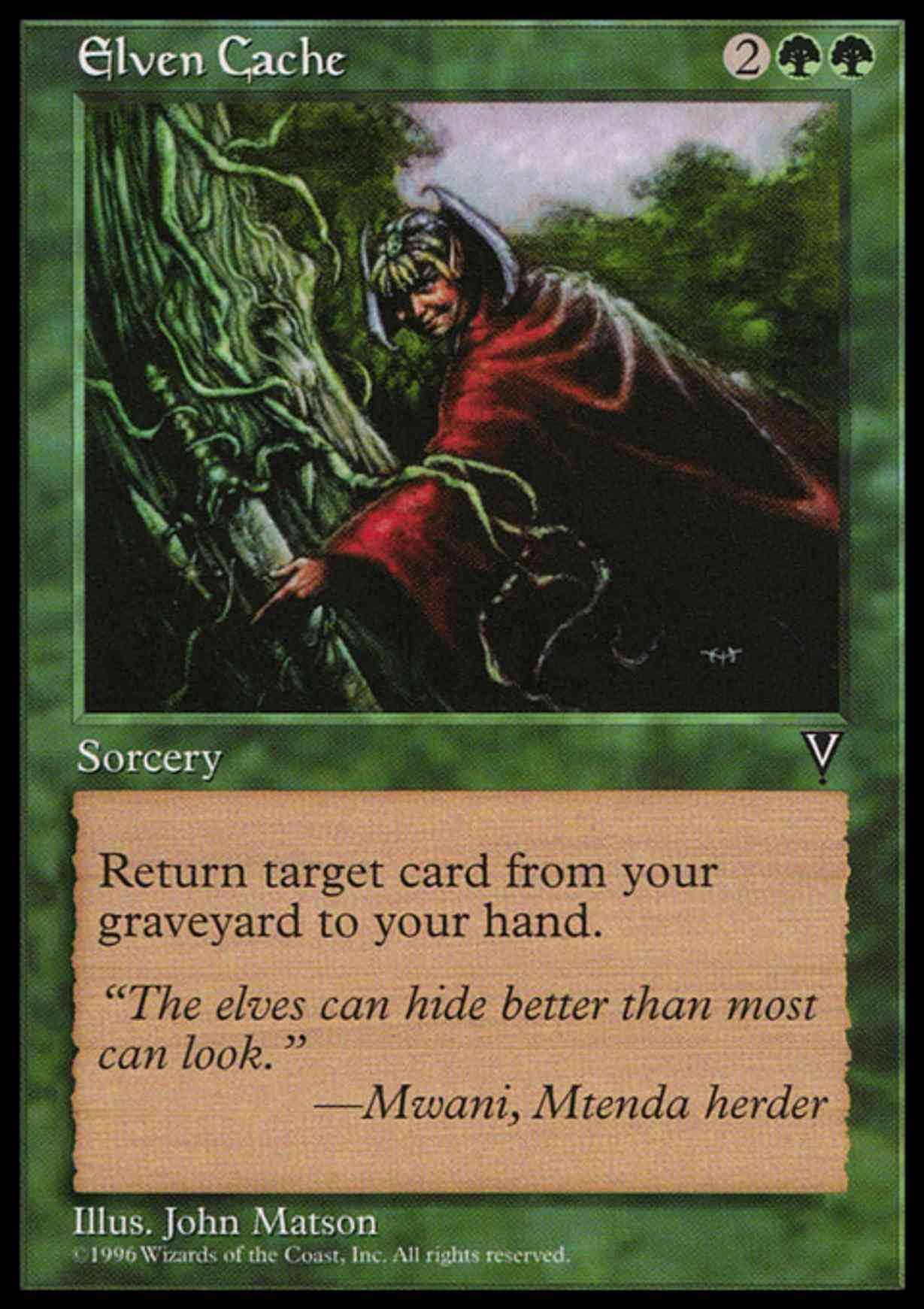 Elven Cache magic card front