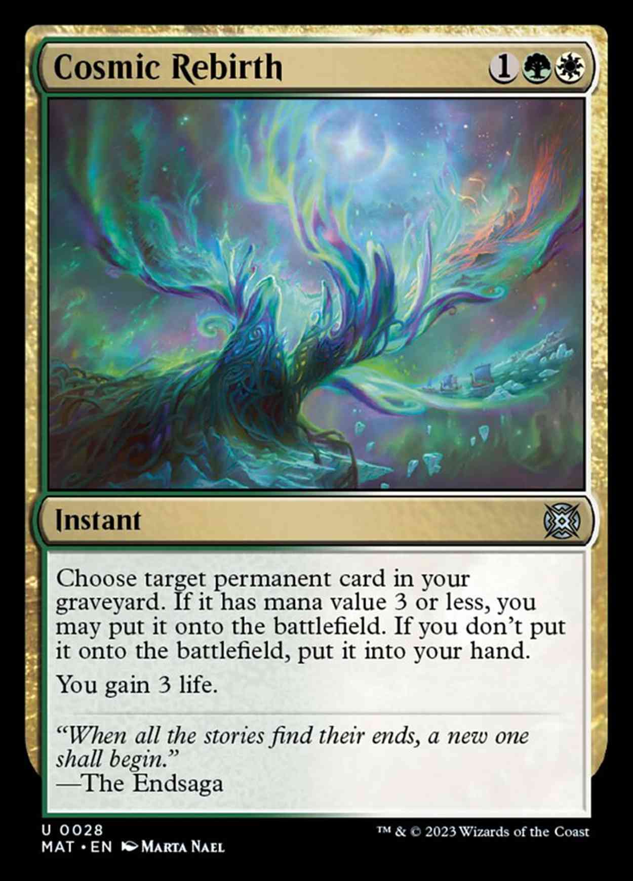 Cosmic Rebirth magic card front