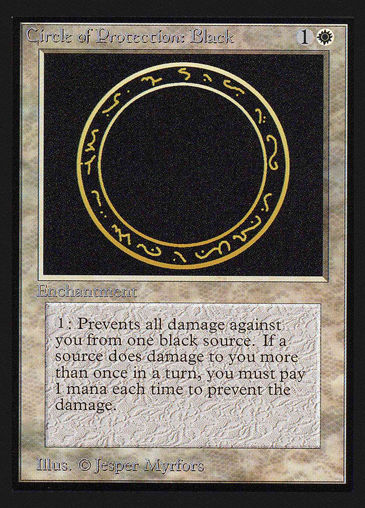 Circle of Protection: Black (IE) magic card front