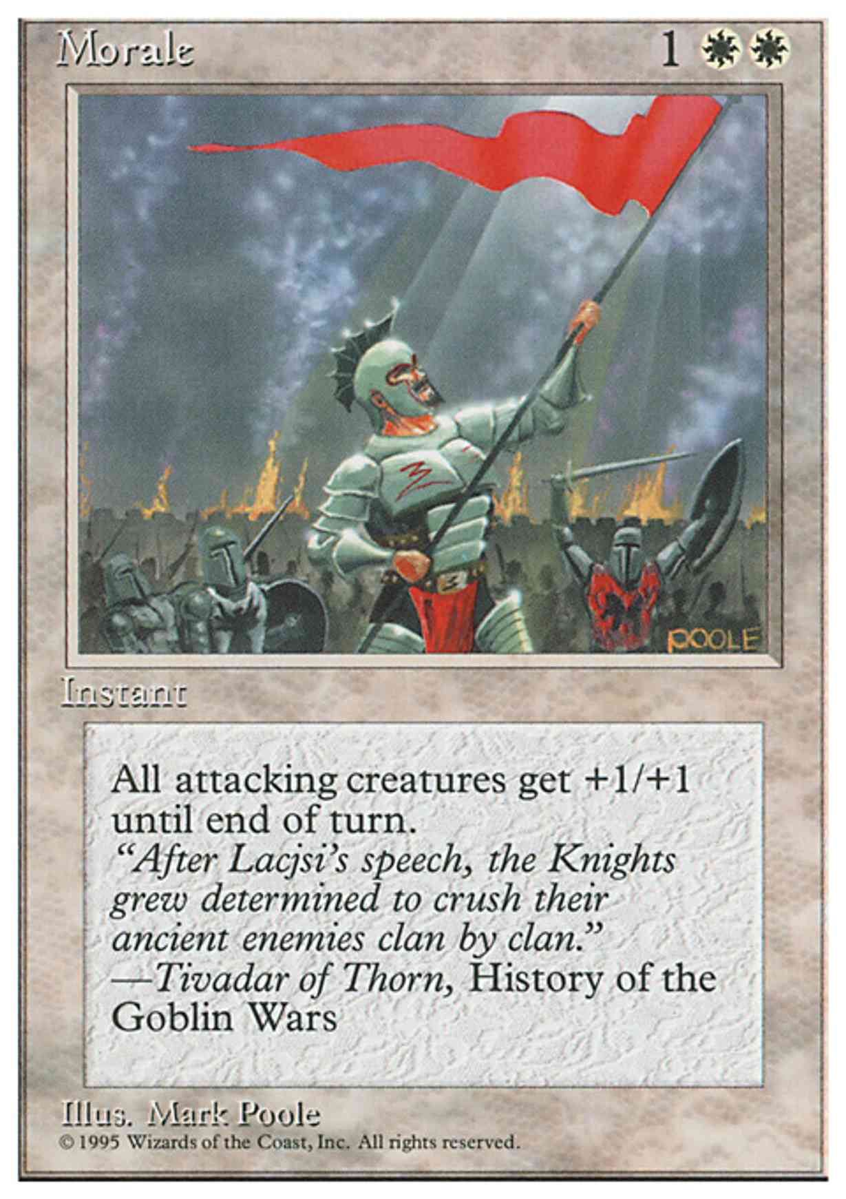Morale magic card front