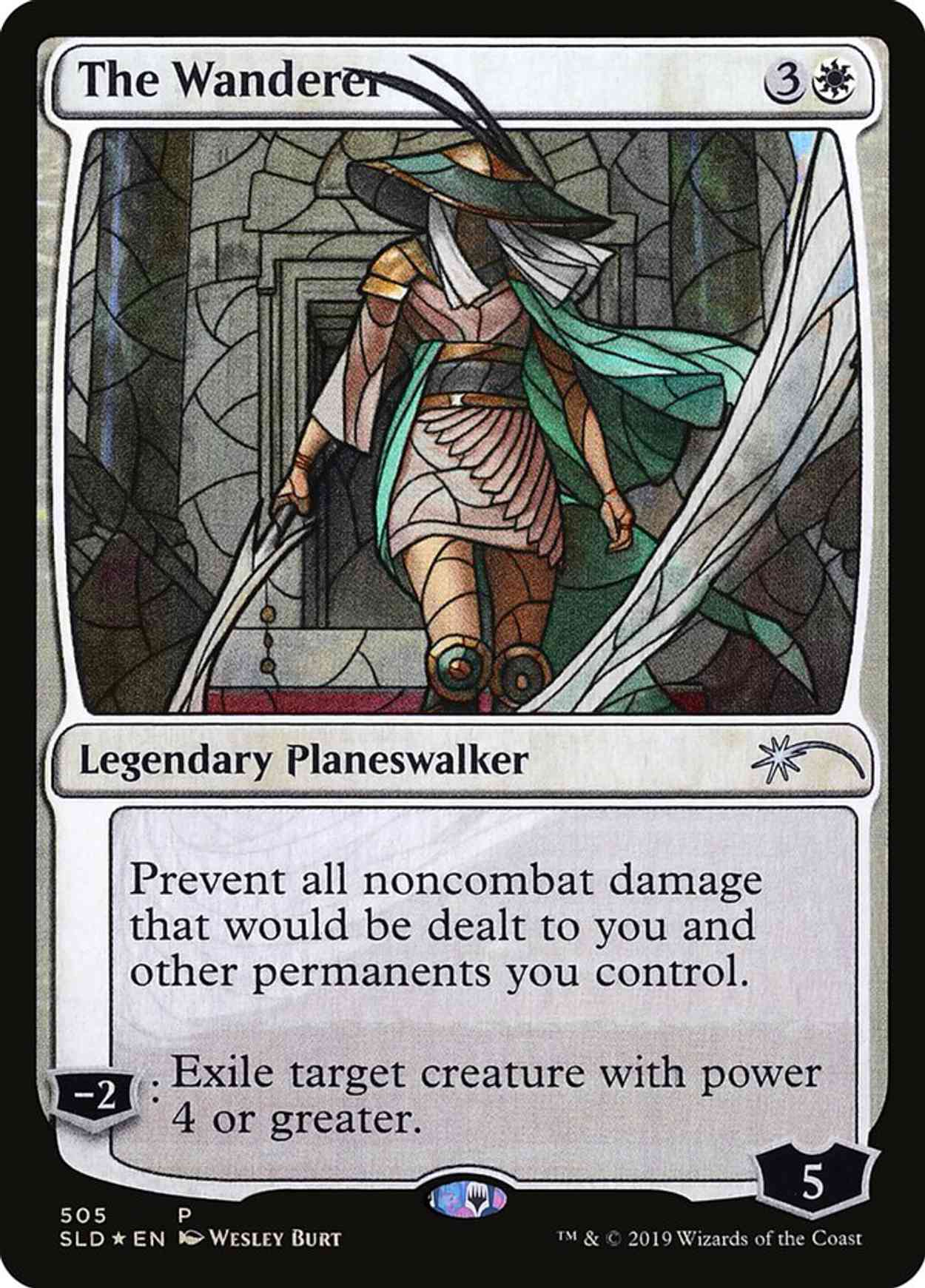 The Wanderer (Stained Glass) magic card front