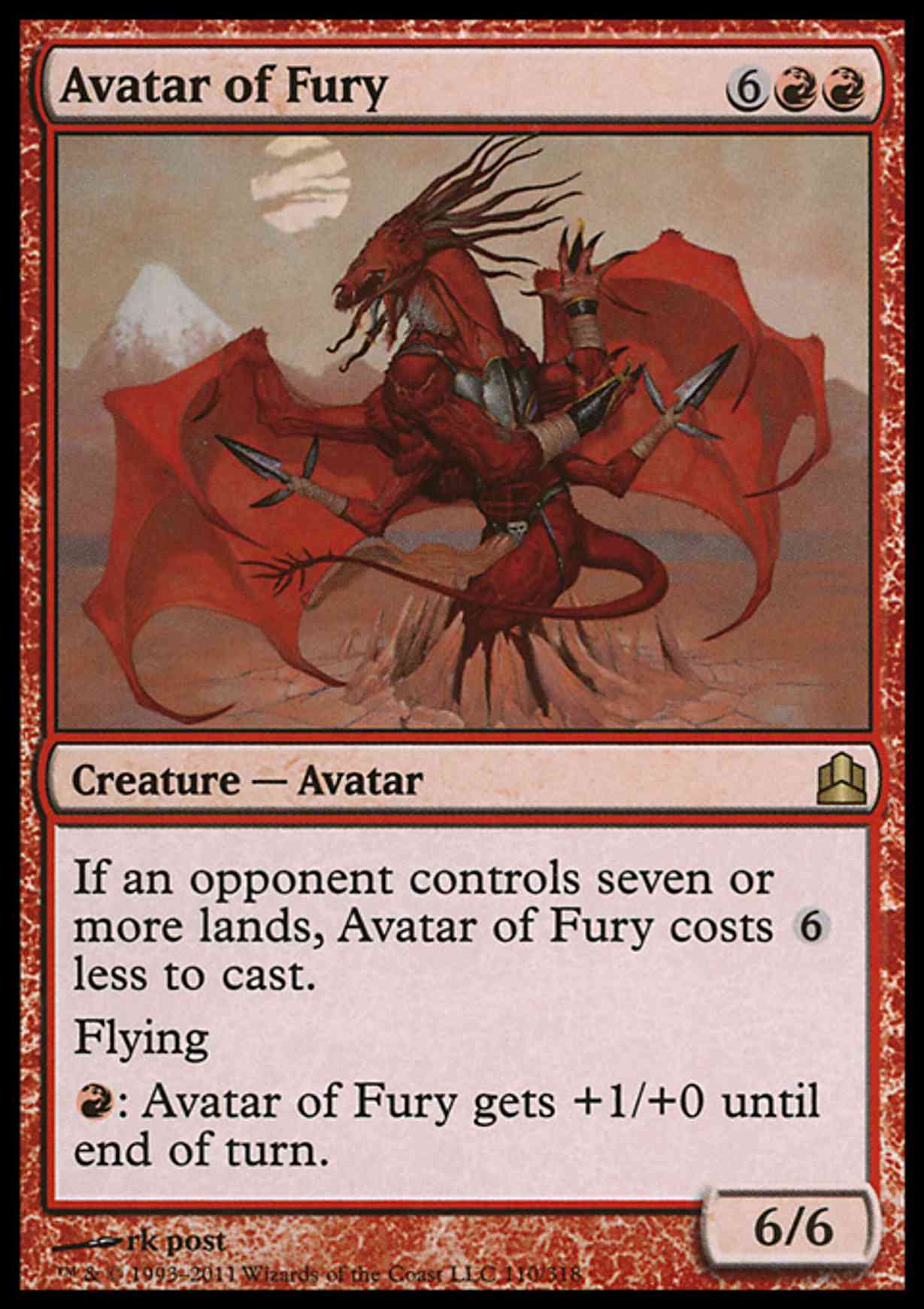 Avatar of Fury magic card front