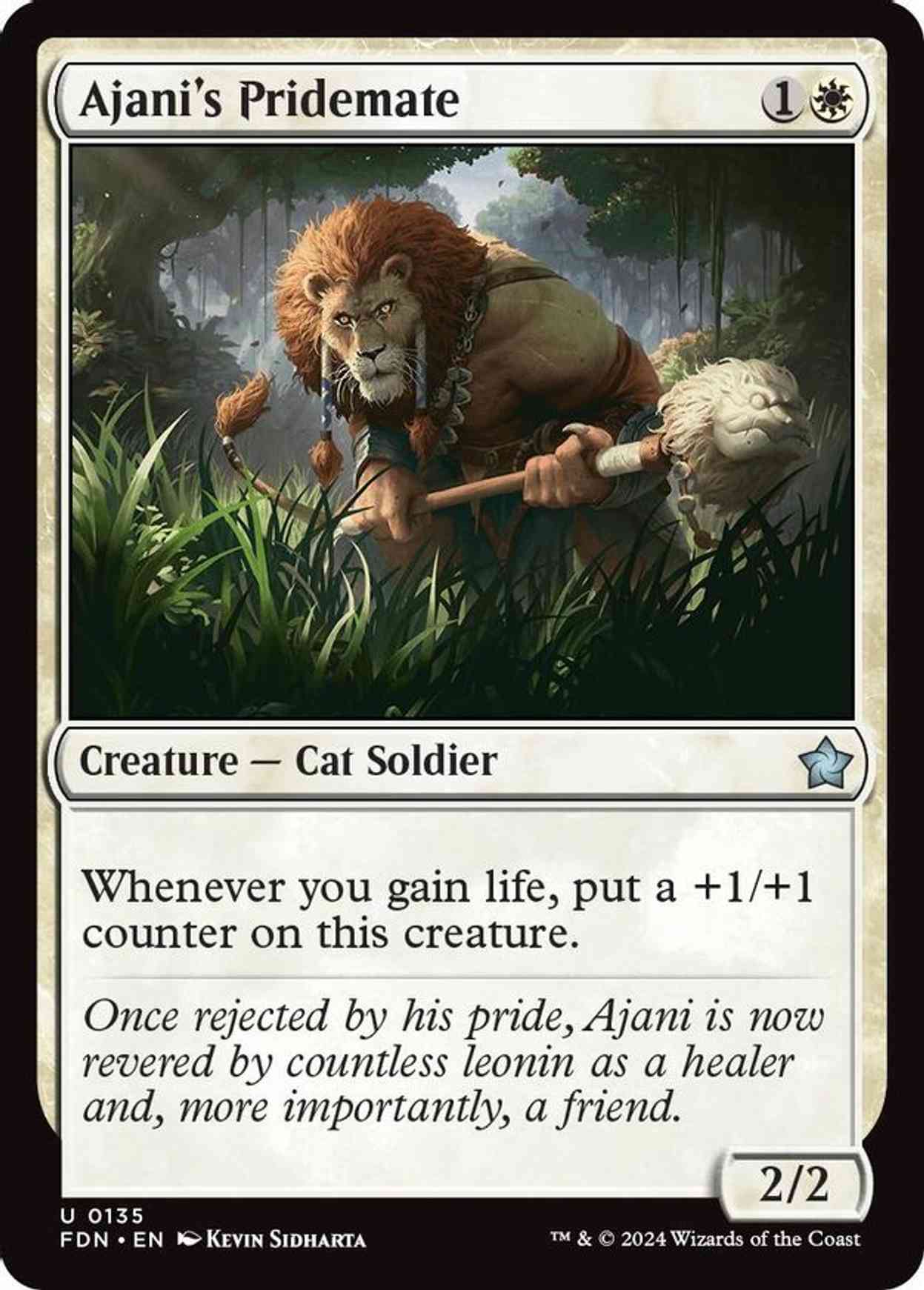 Ajani's Pridemate magic card front