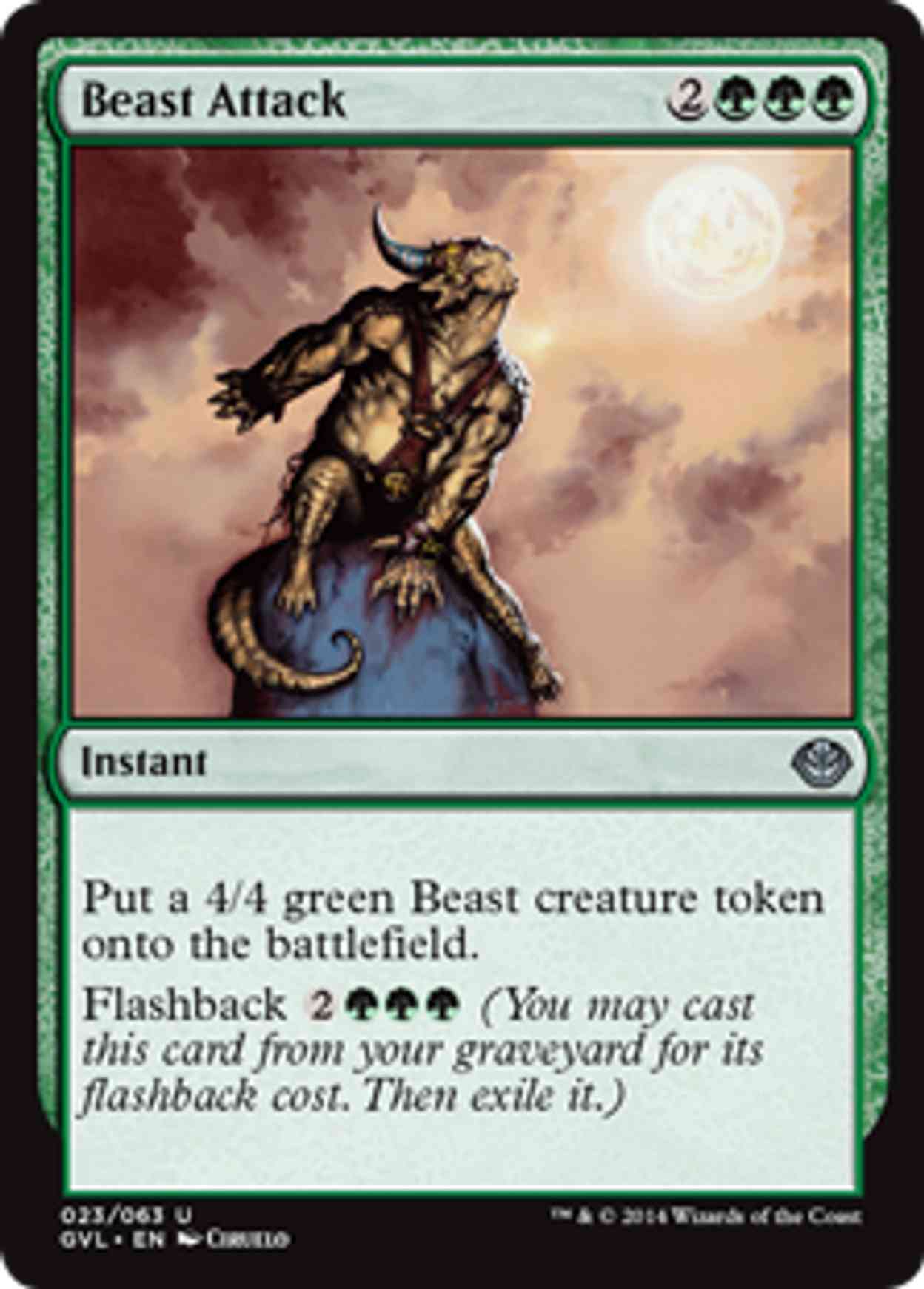 Beast Attack magic card front