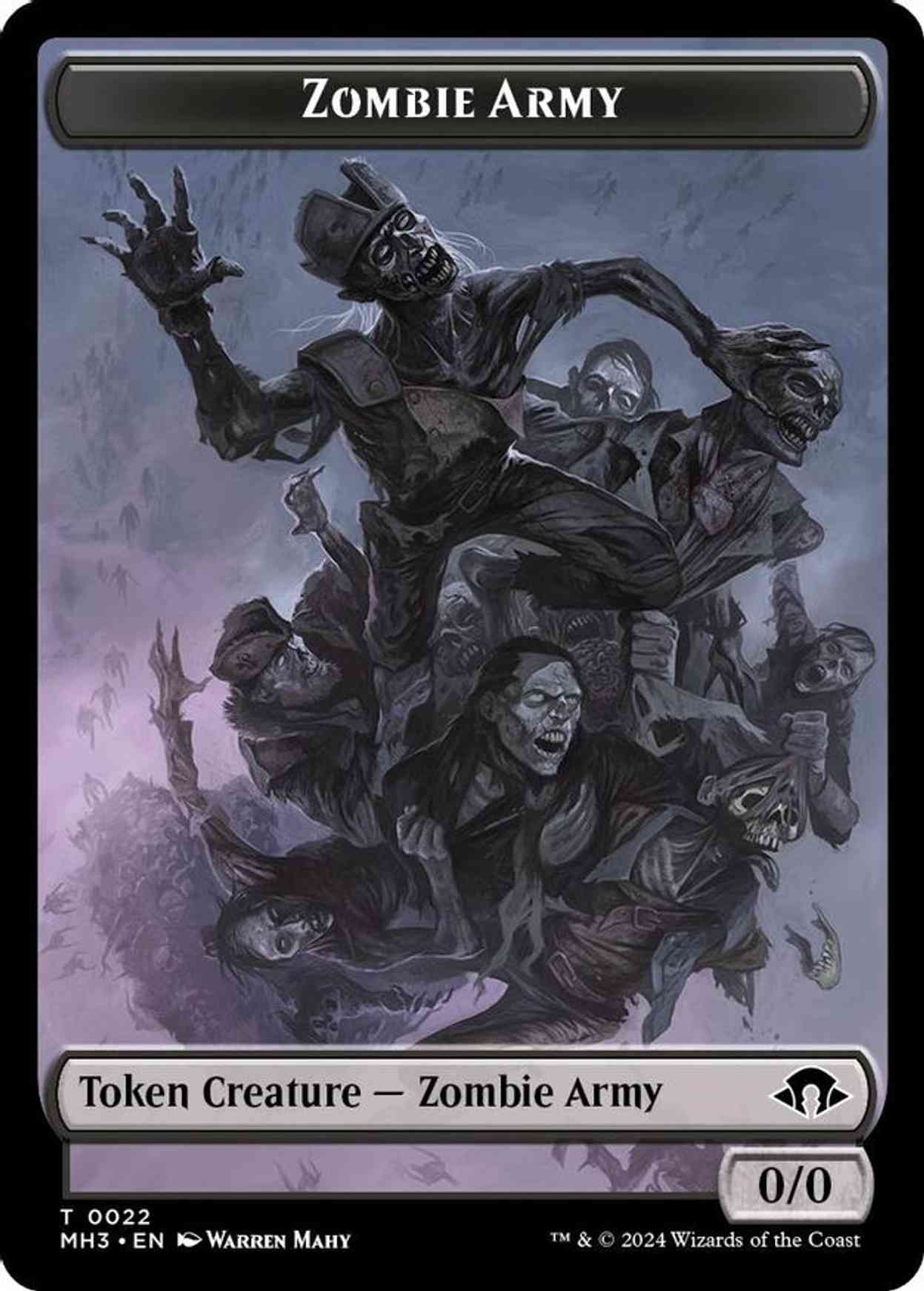 Zombie Army Token magic card front