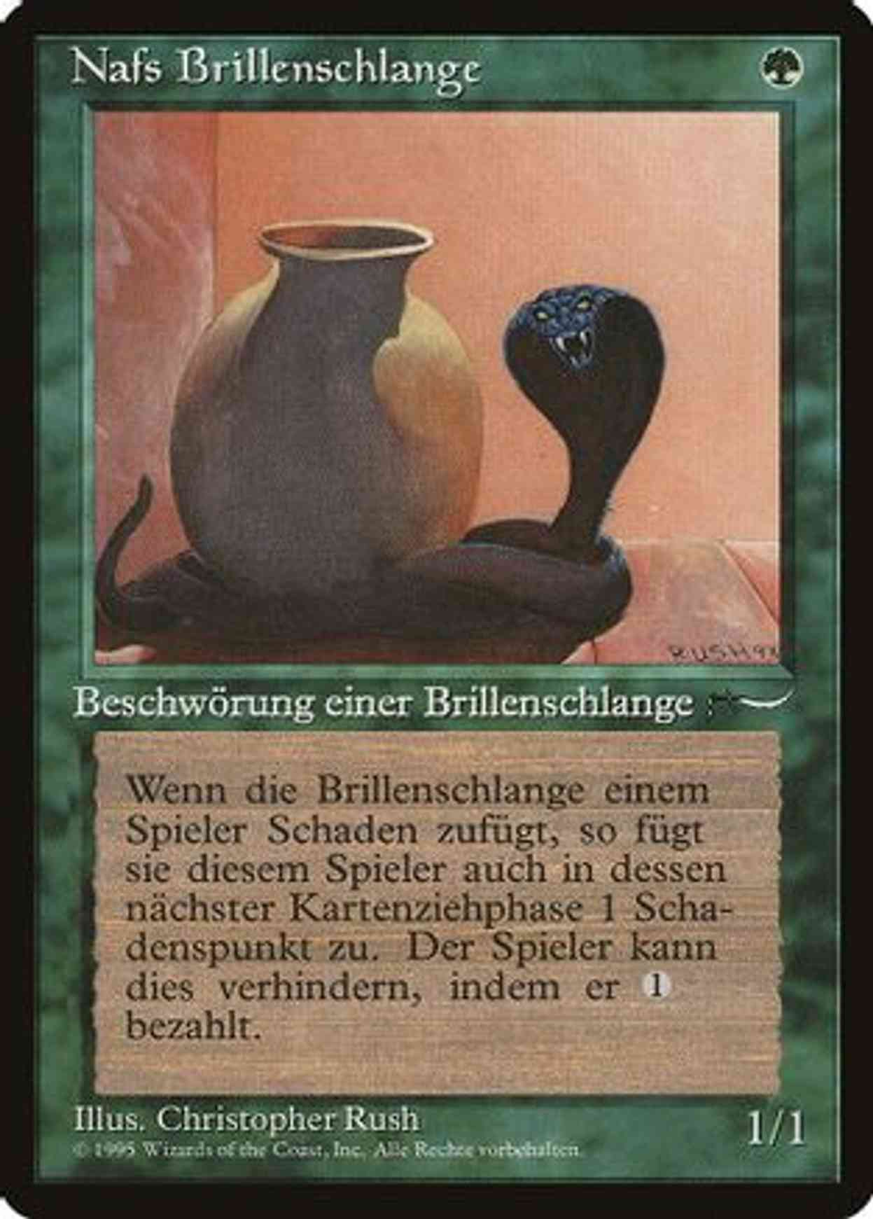 Nafs Asp (German) - "Nafs Brillenschlange" magic card front