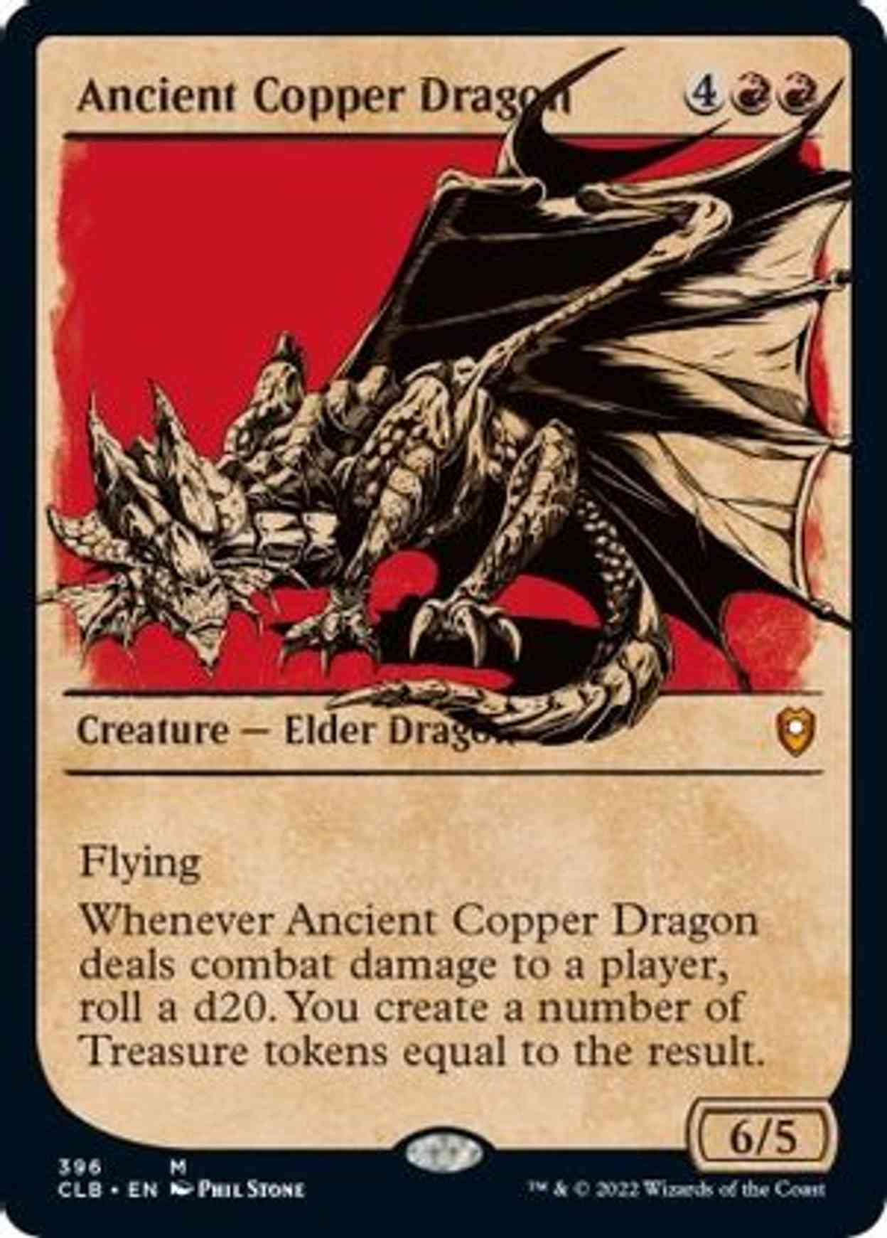 Ancient Copper Dragon (Showcase) Price from mtg Commander Legends Battle for Baldur's Gate