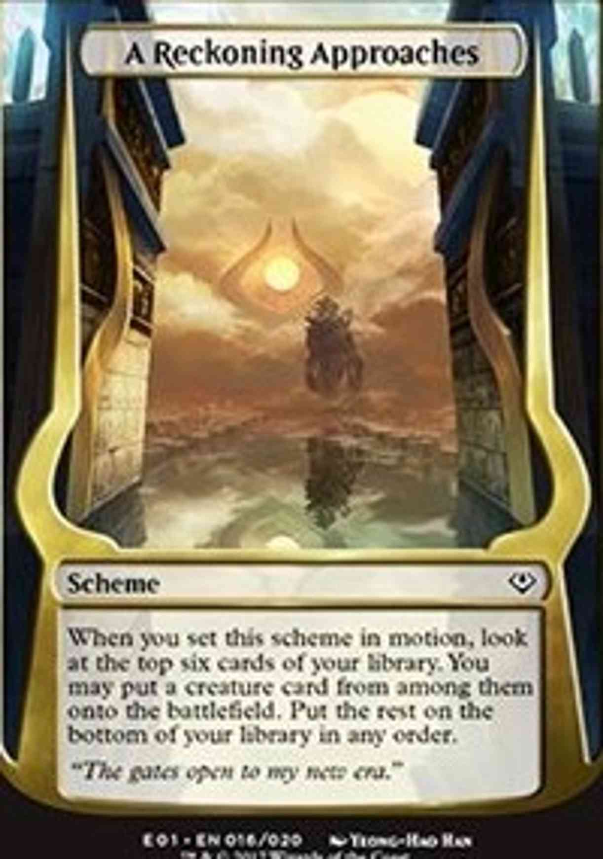 A Reckoning Approaches (Archenemy: Nicol Bolas) magic card front