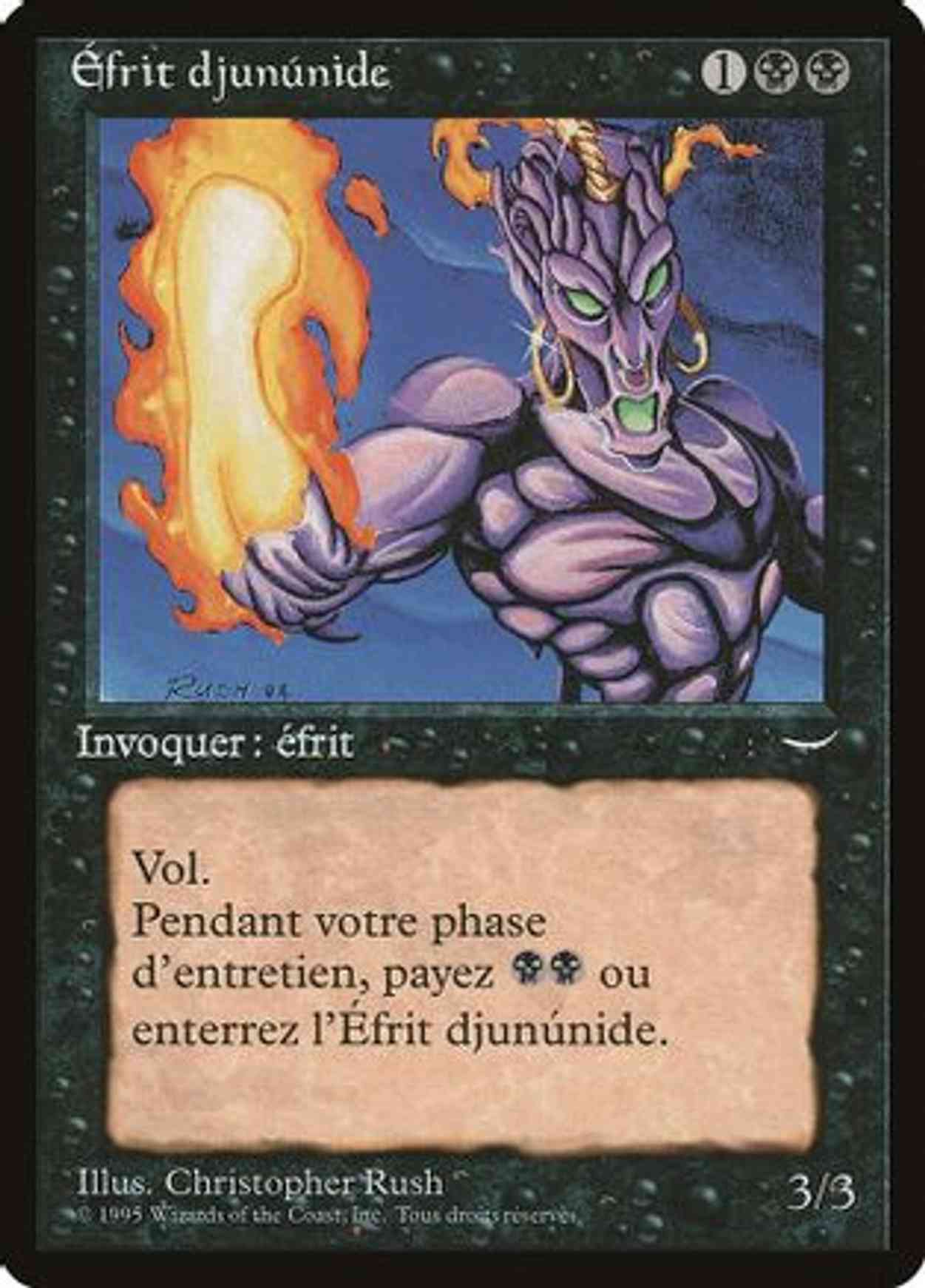 Junun Efreet (French)- "Efrit djununide" magic card front