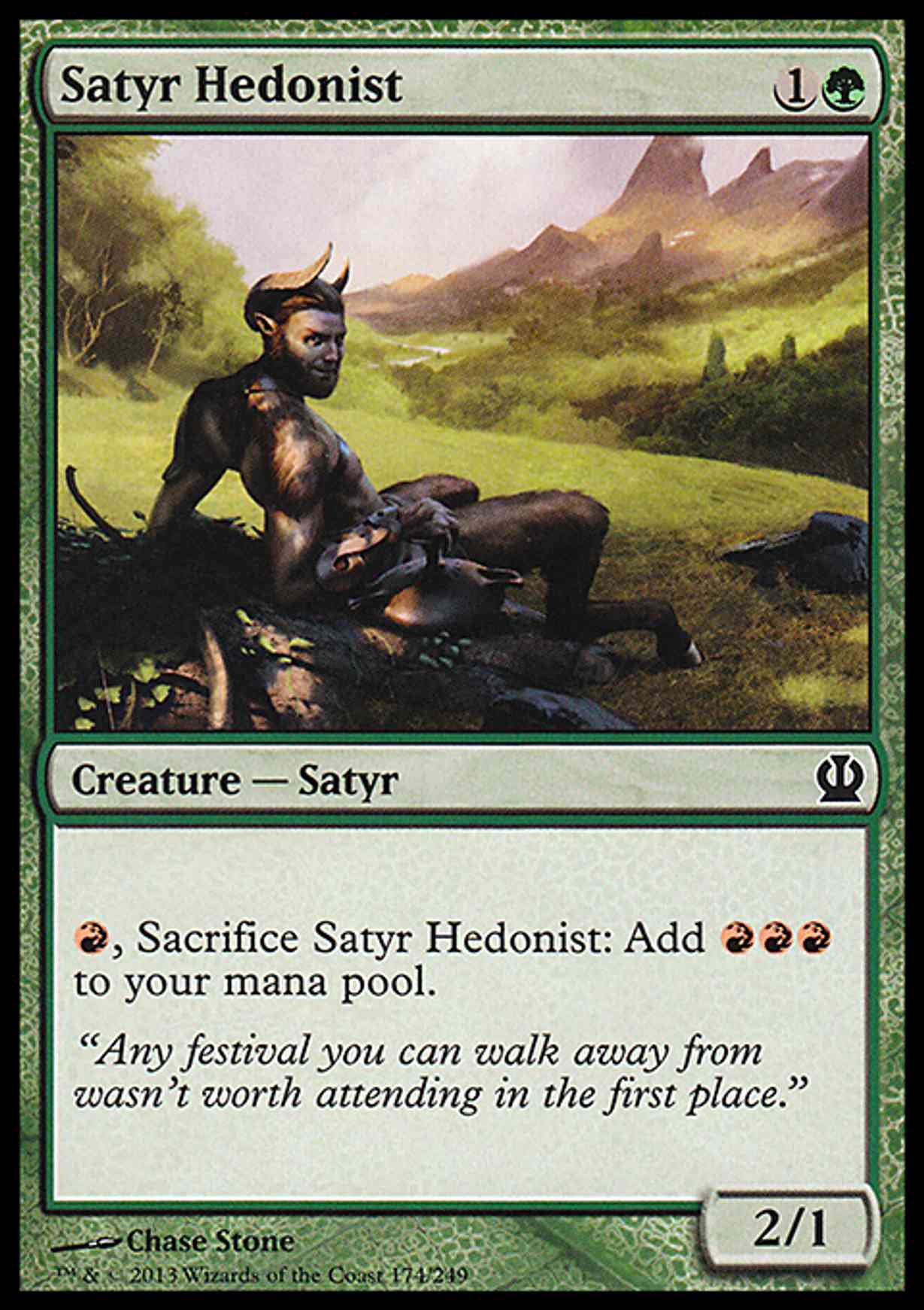 Satyr Hedonist magic card front