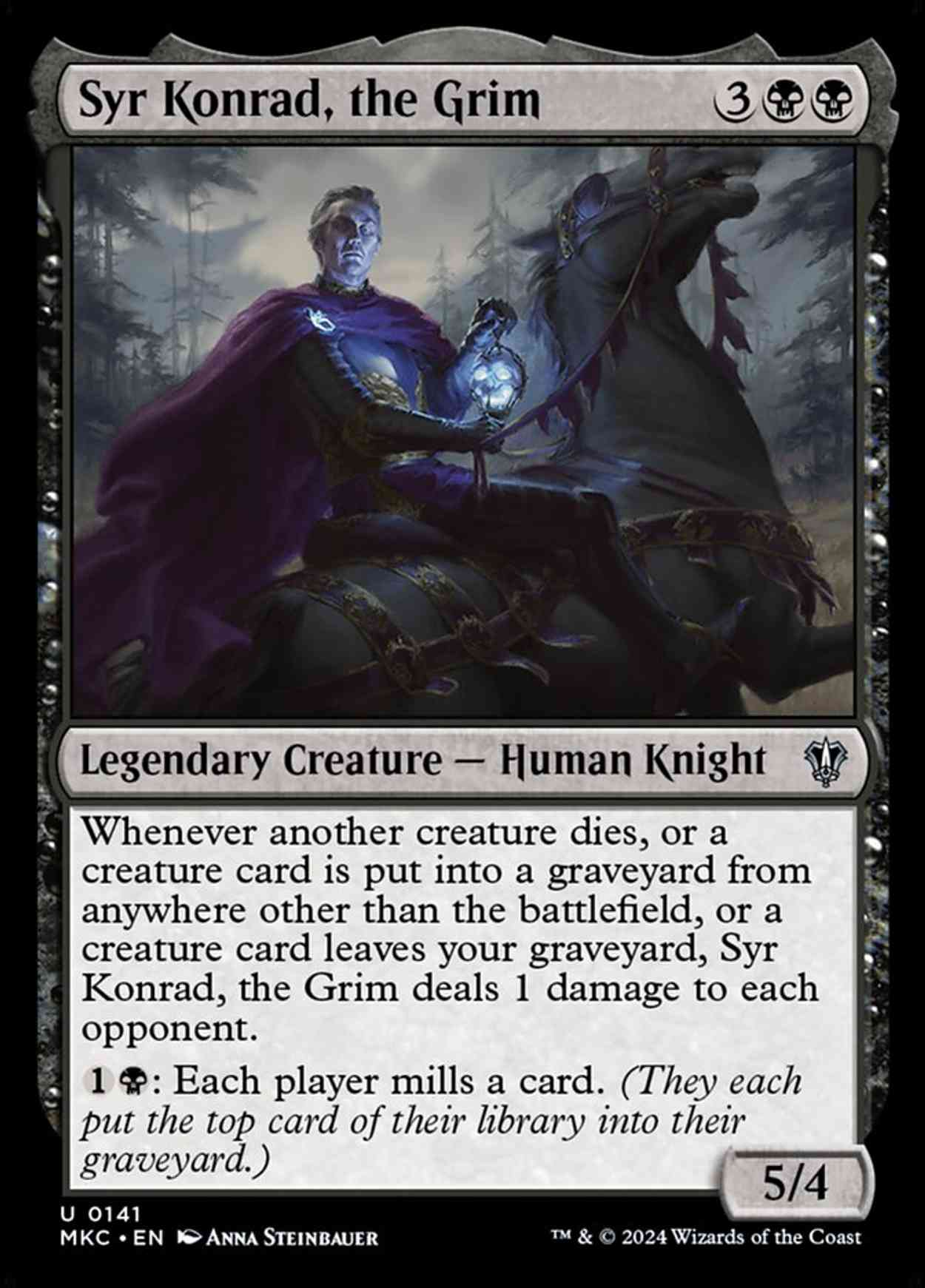 Syr Konrad, the Grim magic card front