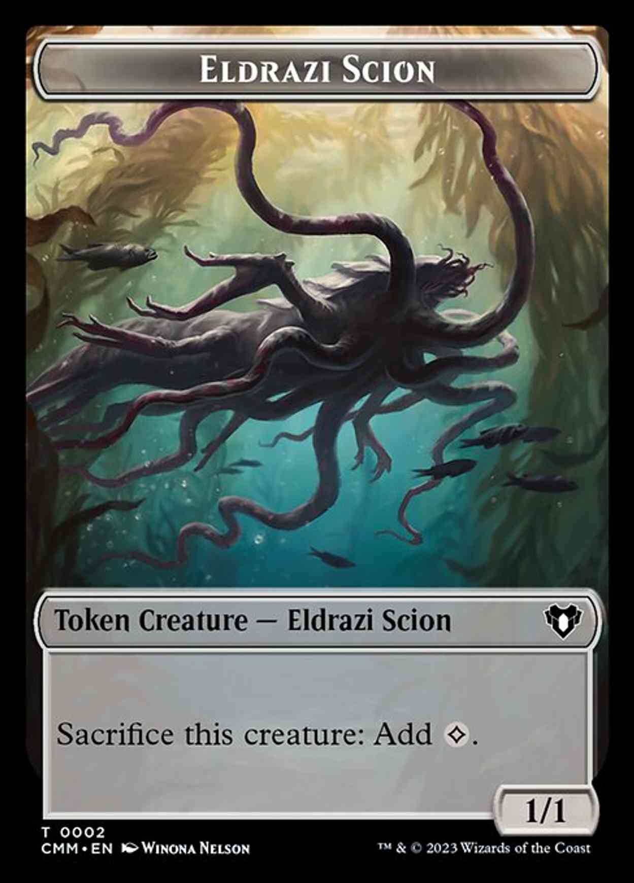 Eldrazi Scion // Stoneforged Blade Double-Sided Token magic card front