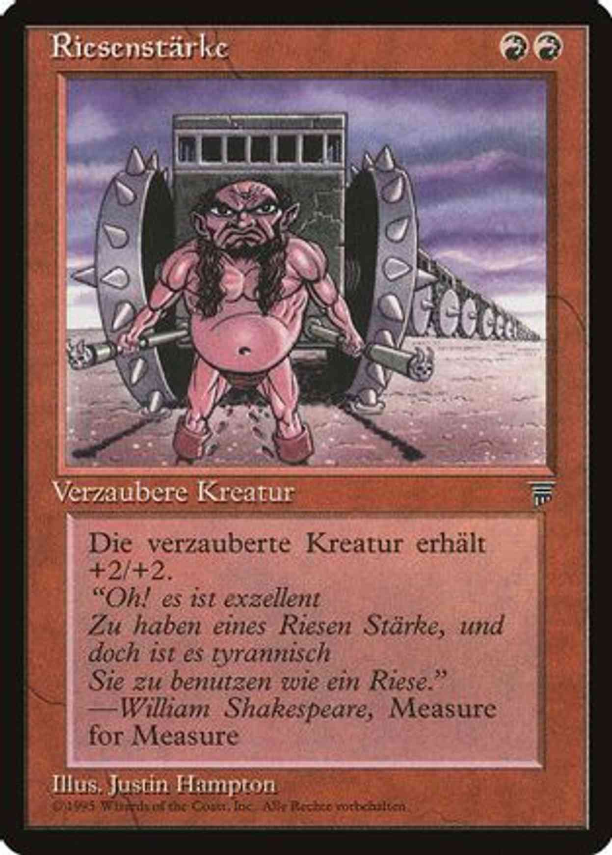 Giant Strength (German) - "Riesenstarke" magic card front
