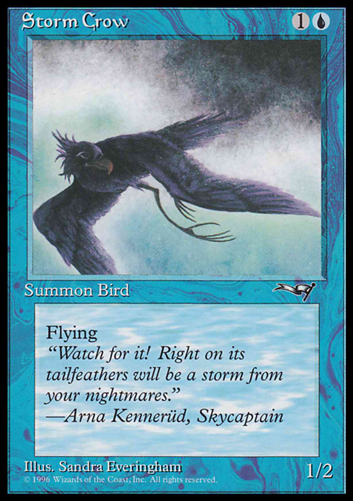 Storm Crow (Flying Left) magic card front