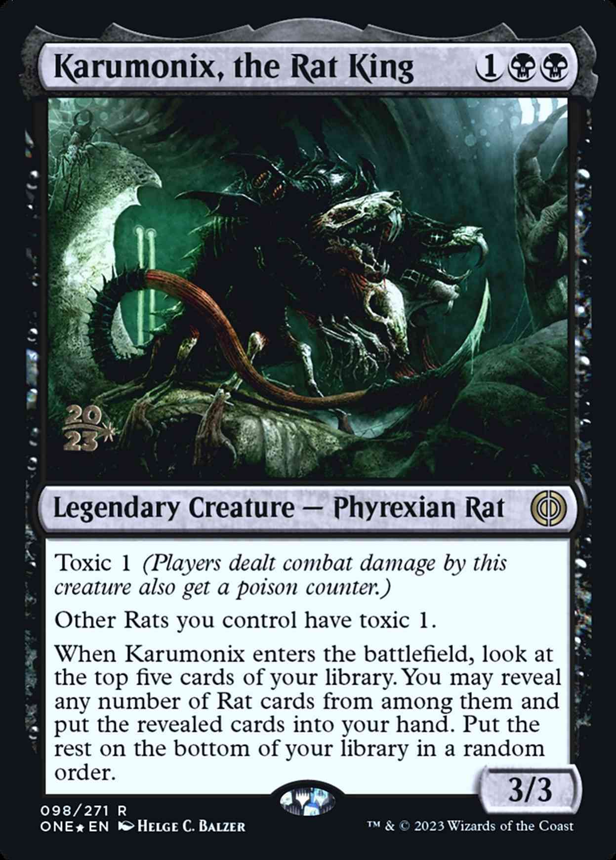 Karumonix, the Rat King magic card front