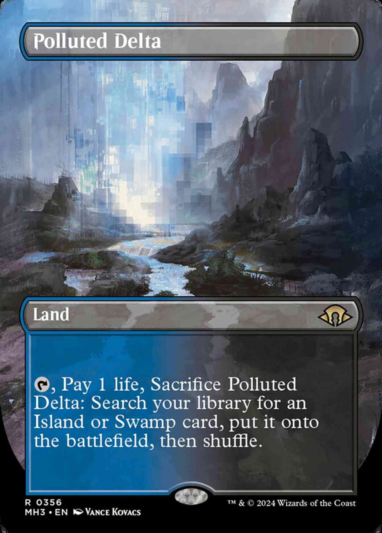 Polluted Delta (Borderless) magic card front