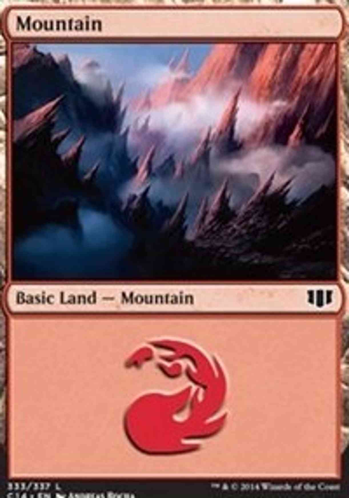 Mountain (333) magic card front
