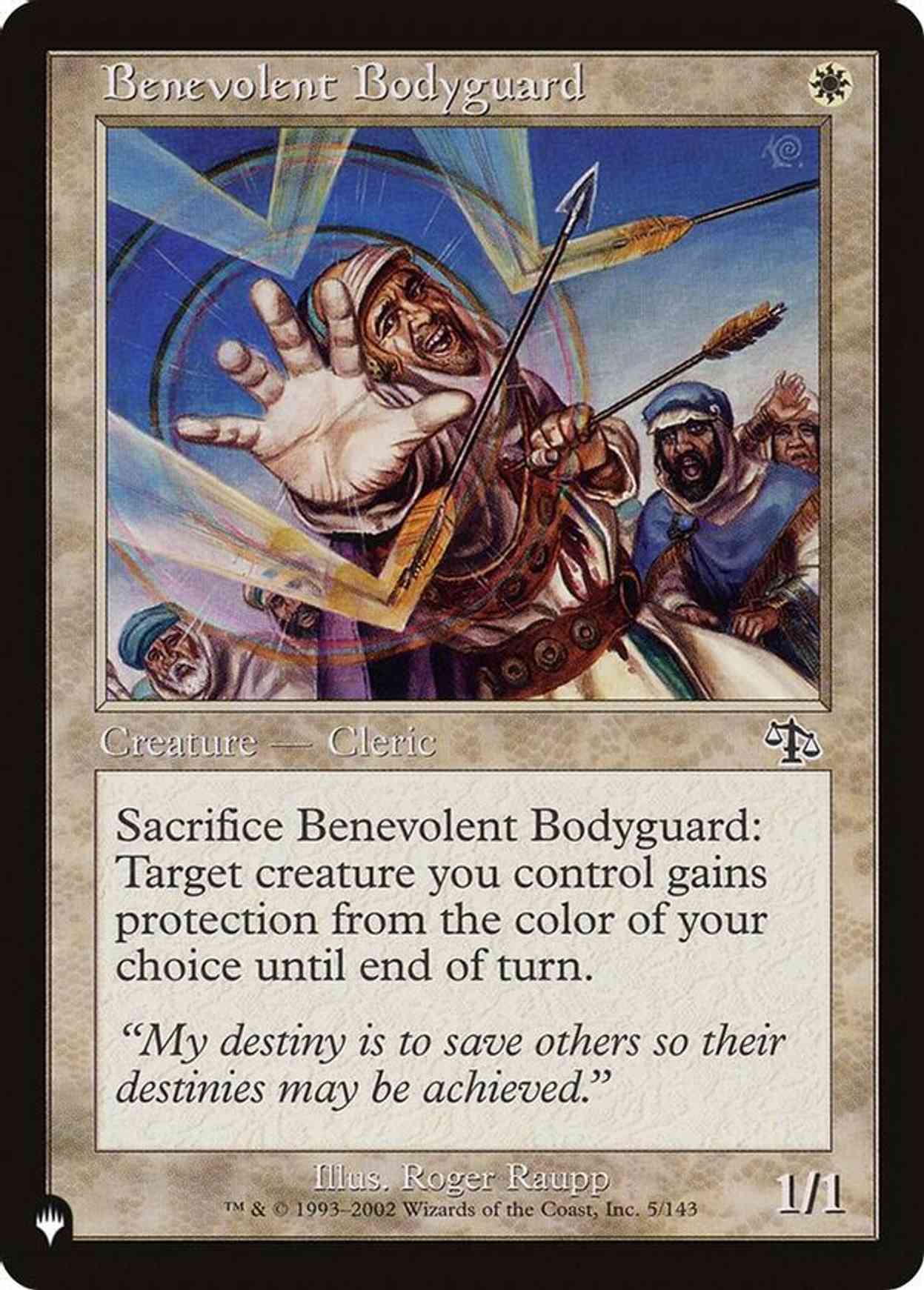 Benevolent Bodyguard magic card front