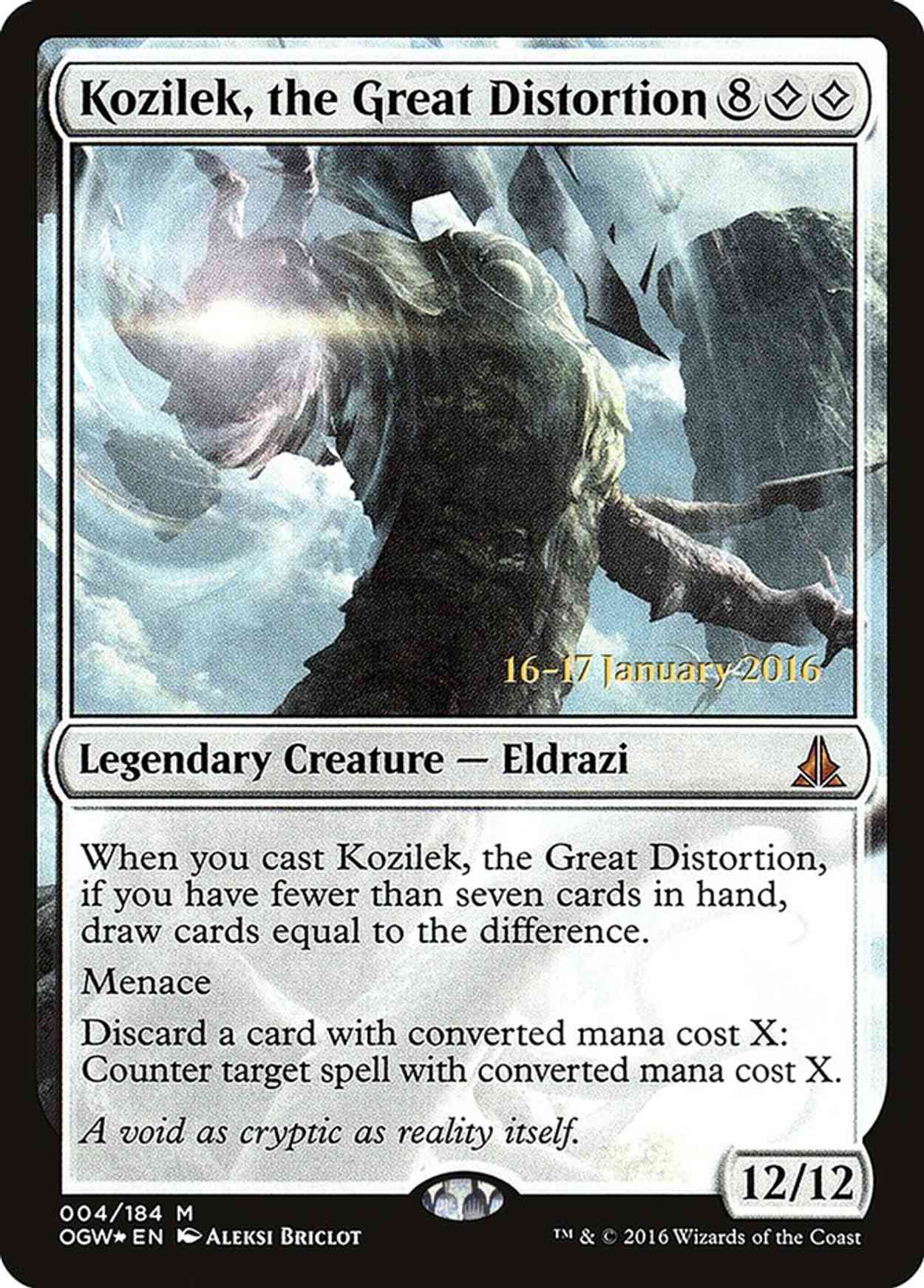 Kozilek, the Great Distortion magic card front