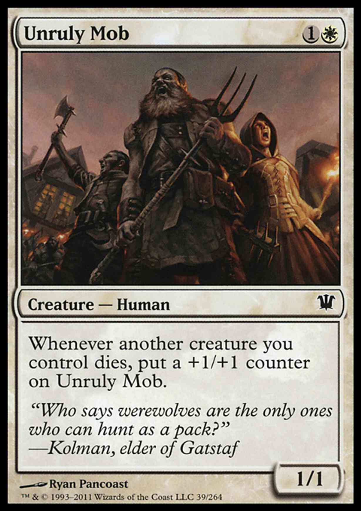 Unruly Mob magic card front