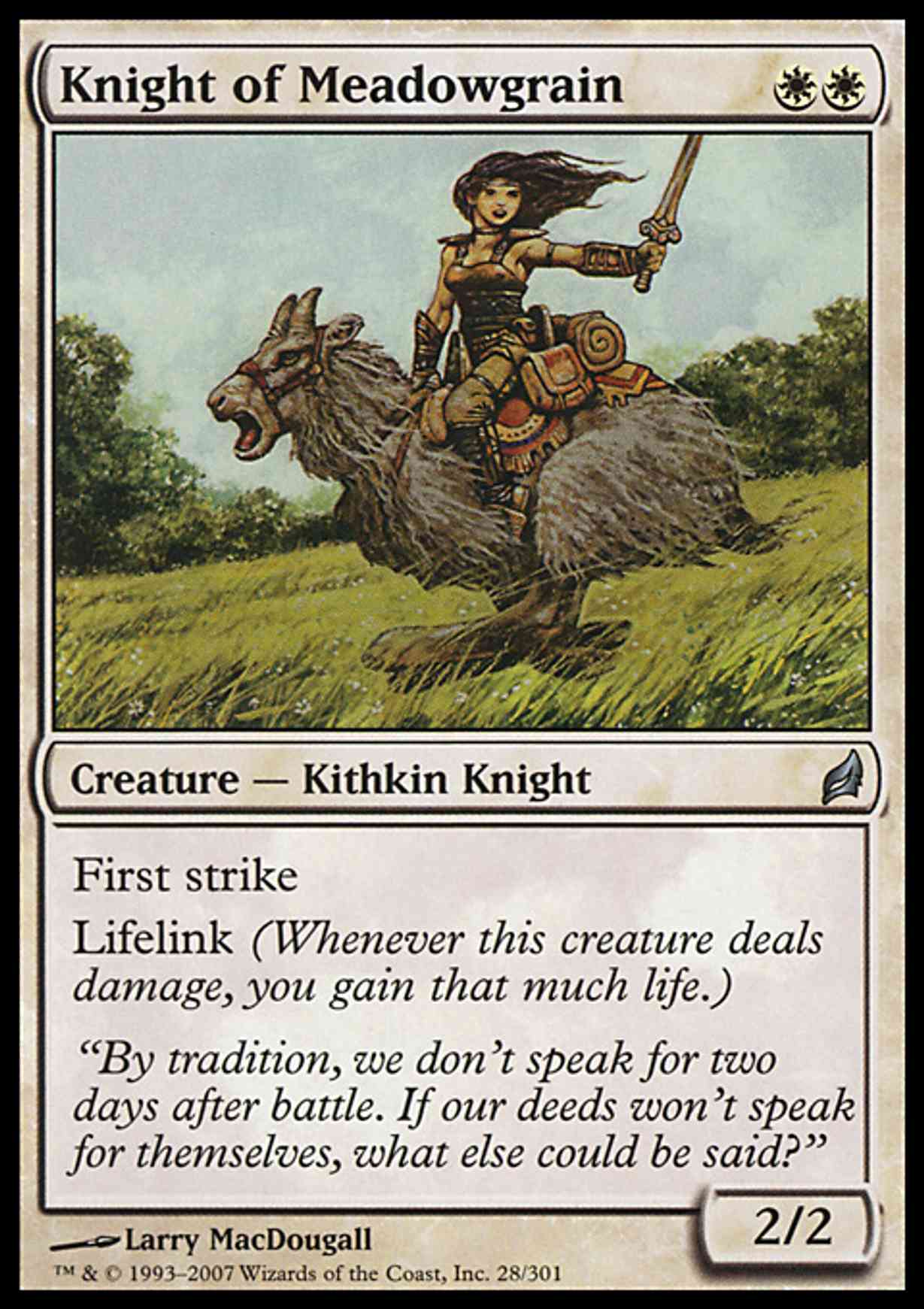 Knight of Meadowgrain magic card front