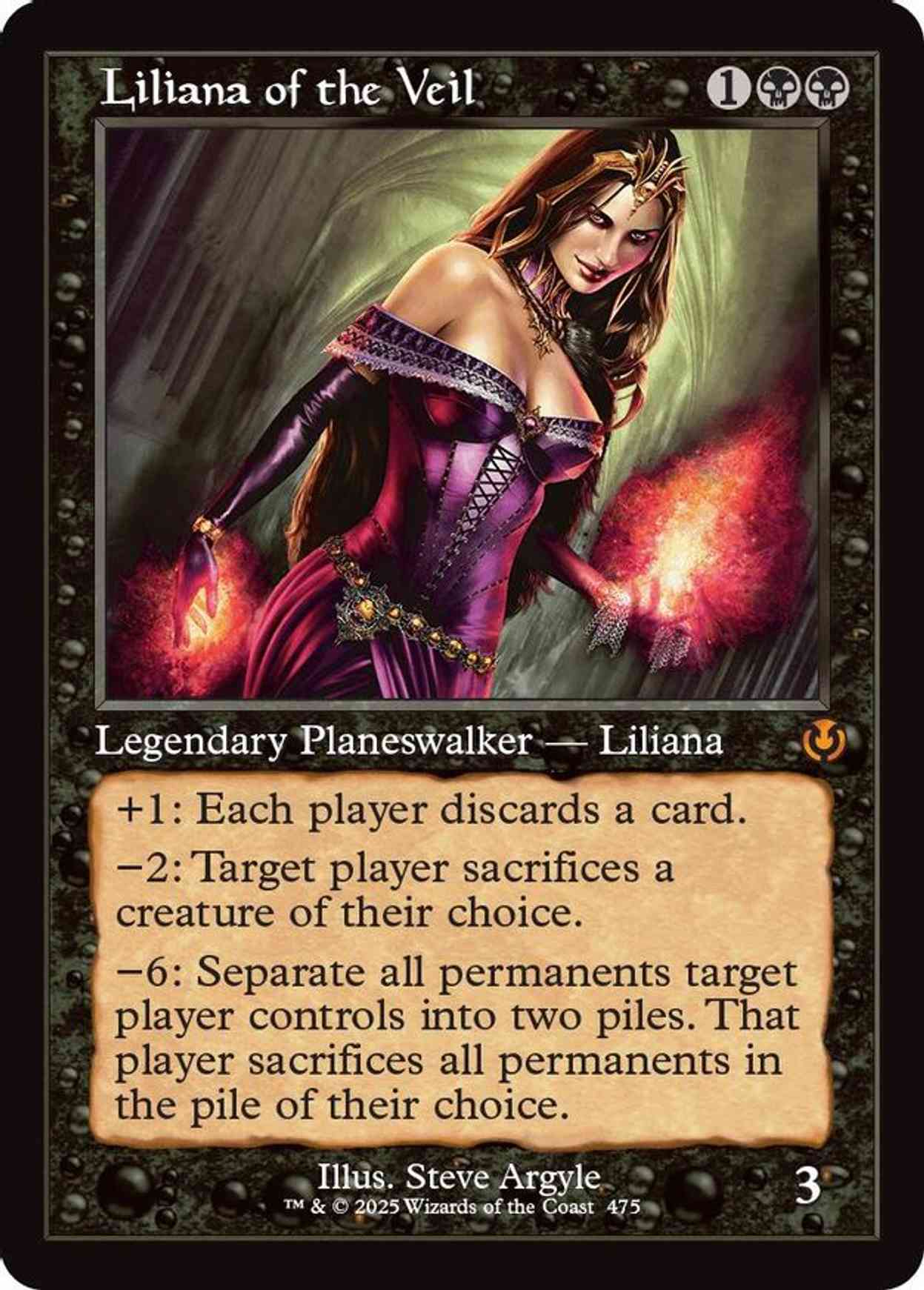 Liliana of the Veil (Retro Frame) magic card front