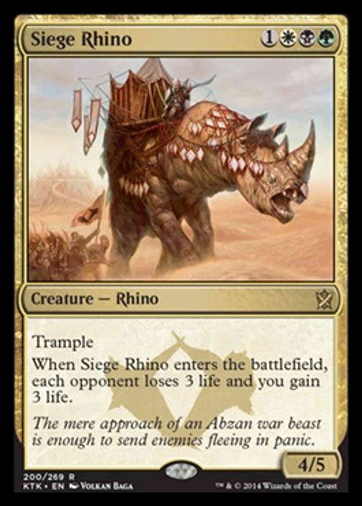 Siege Rhino magic card front