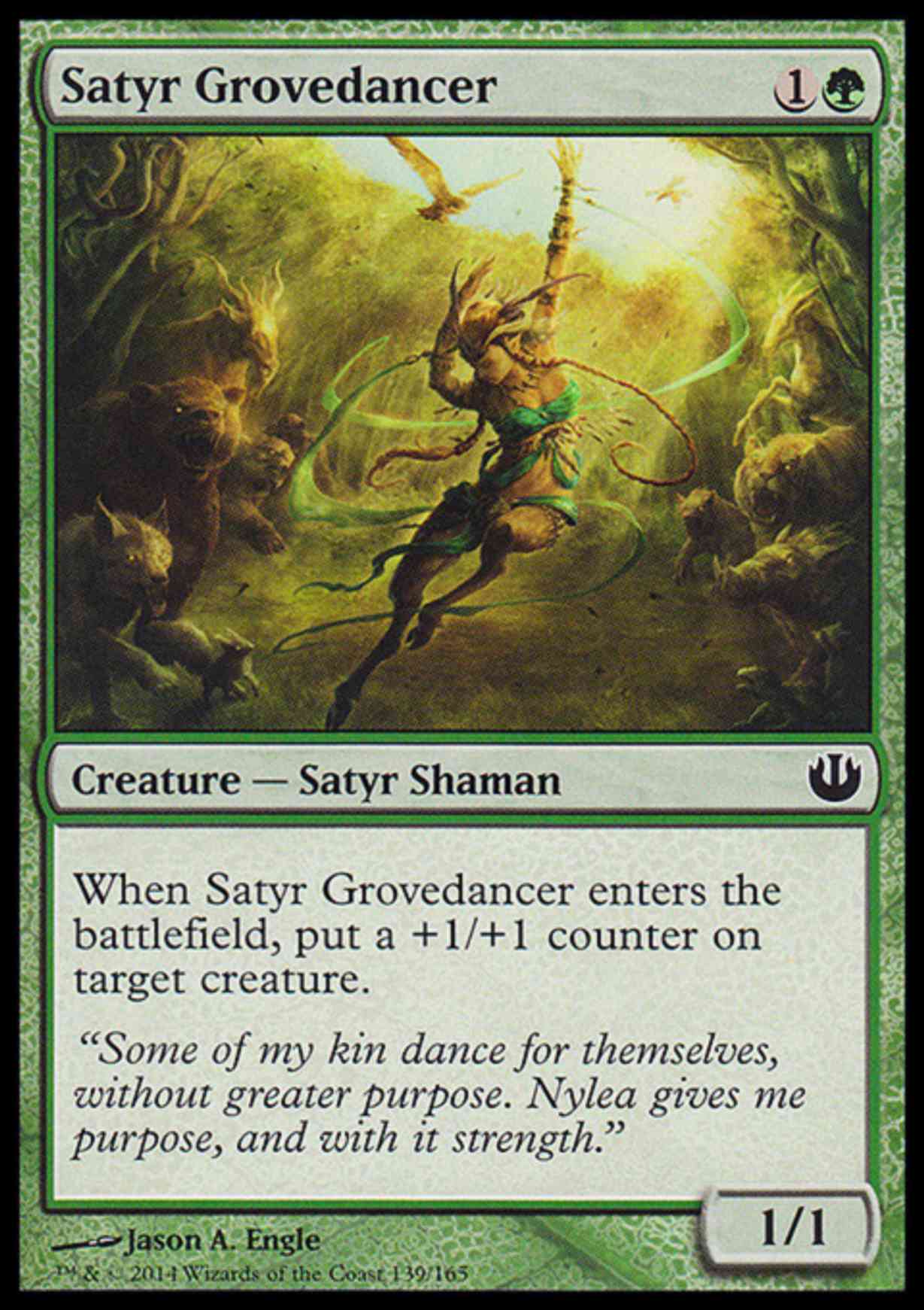Satyr Grovedancer magic card front
