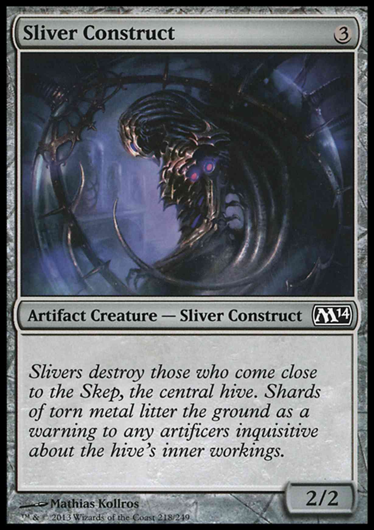 Sliver Construct magic card front