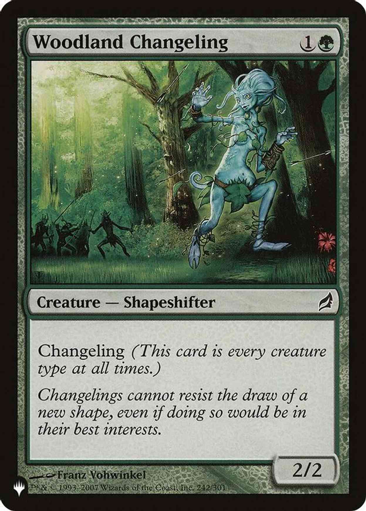 Woodland Changeling magic card front