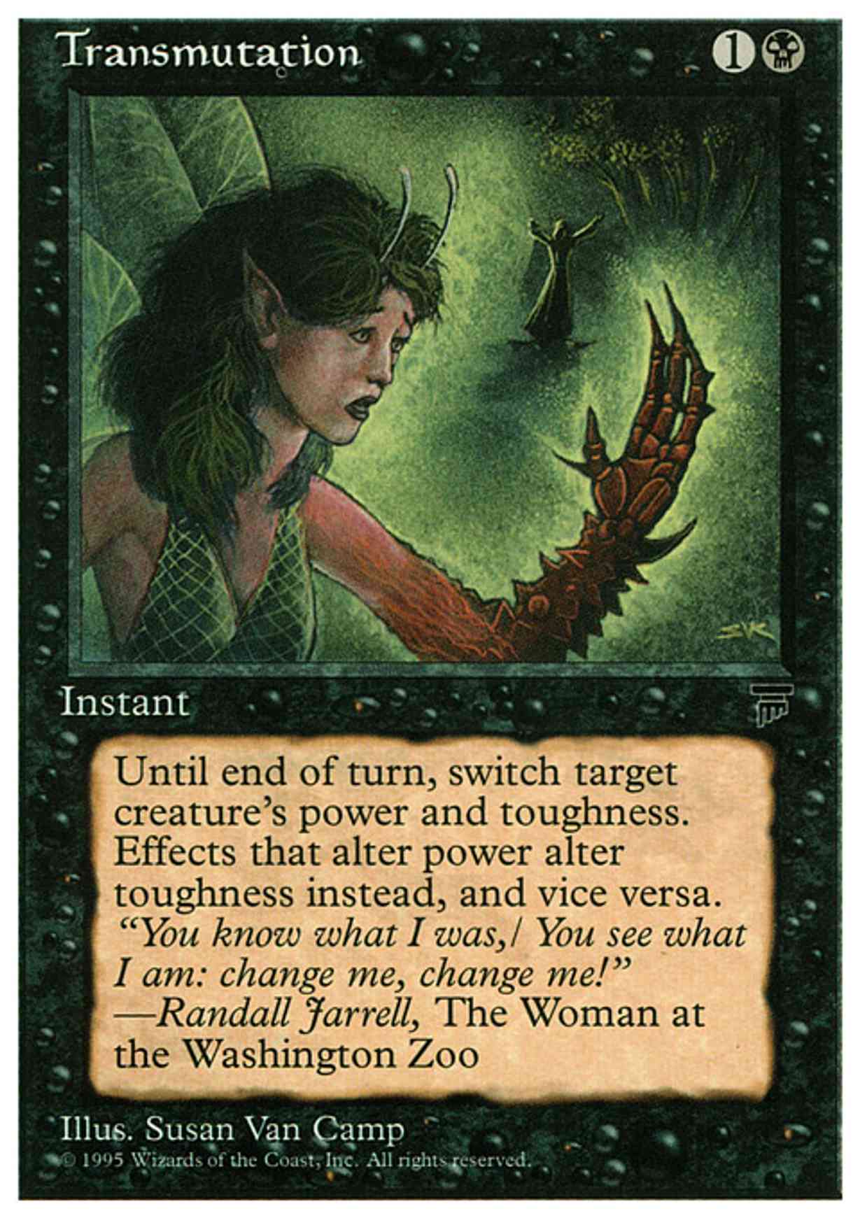 Transmutation magic card front
