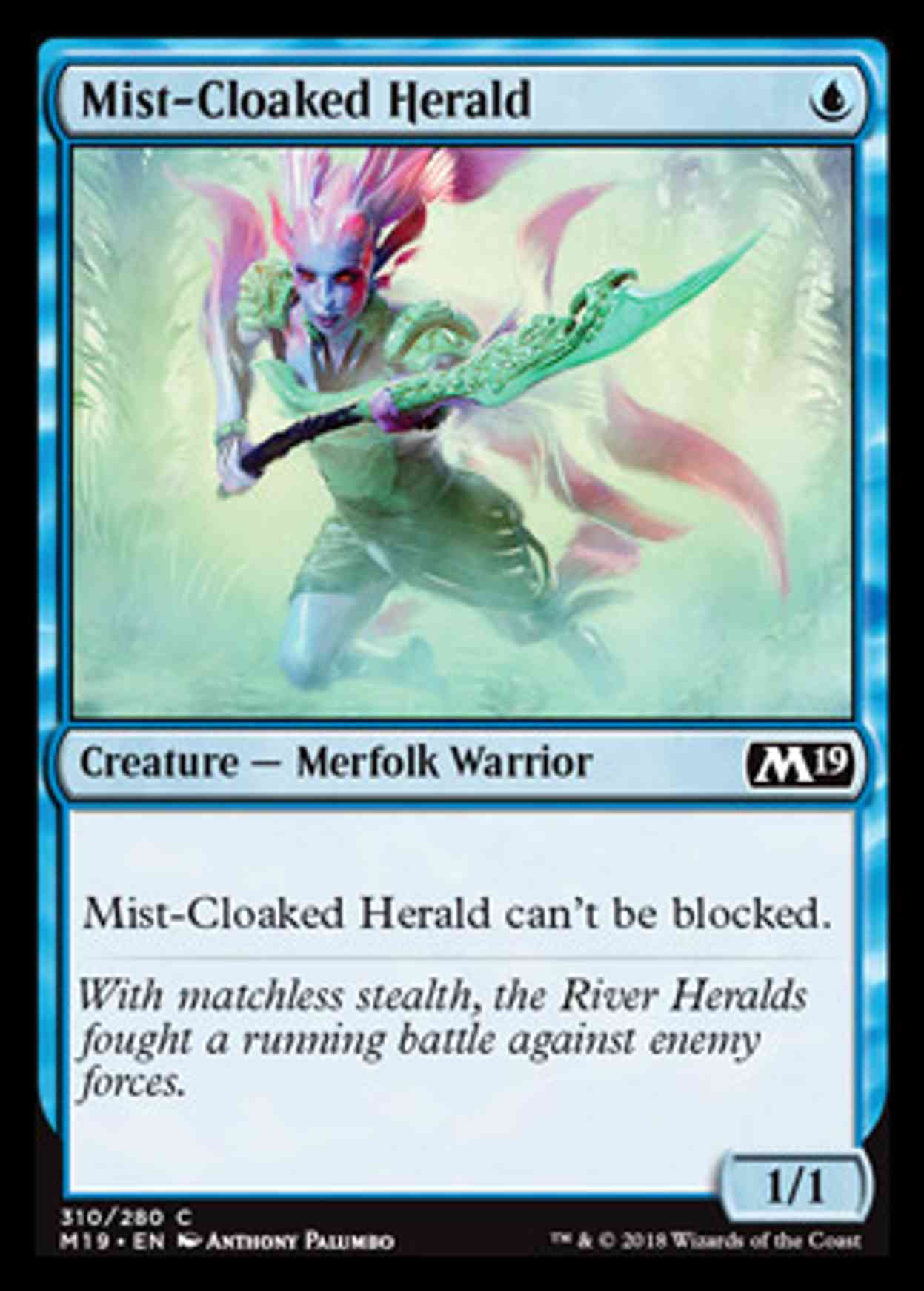 Mist-Cloaked Herald magic card front