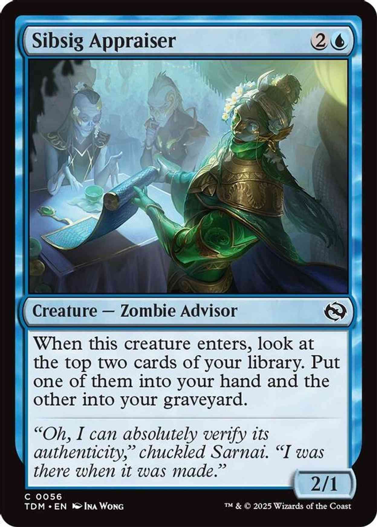 Sibsig Appraiser magic card front