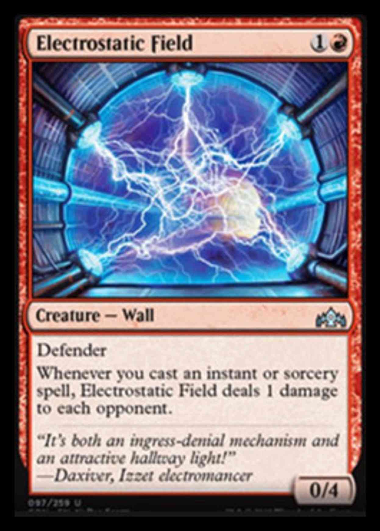 Electrostatic Field magic card front