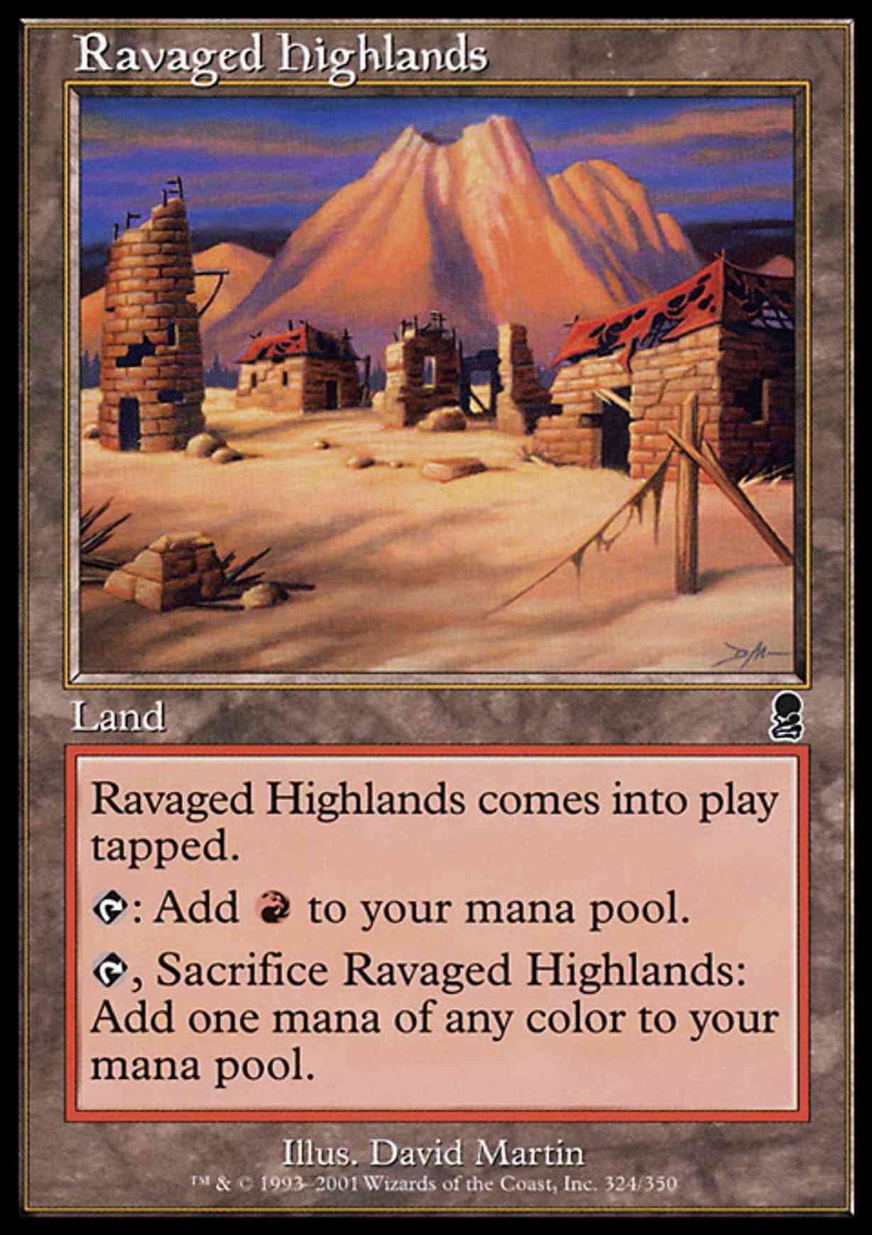 Ravaged Highlands magic card front