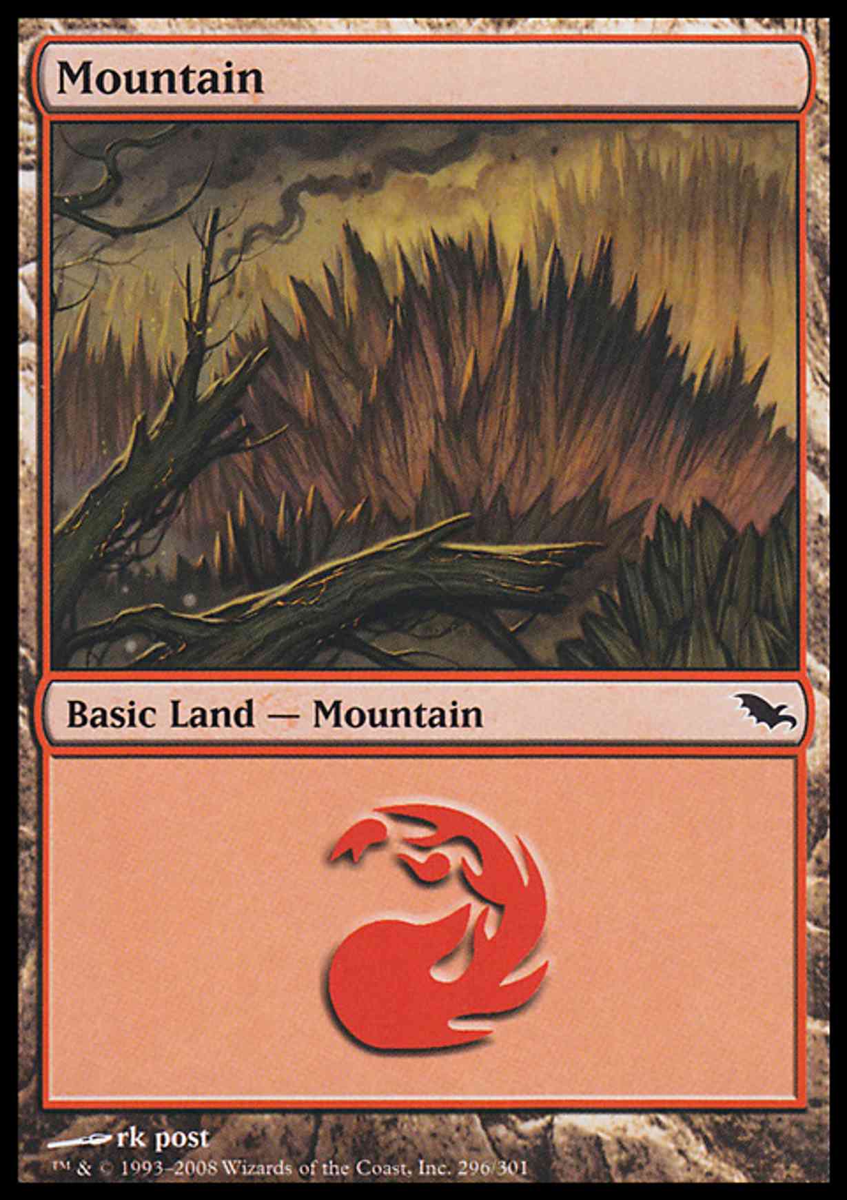 Mountain (296) magic card front
