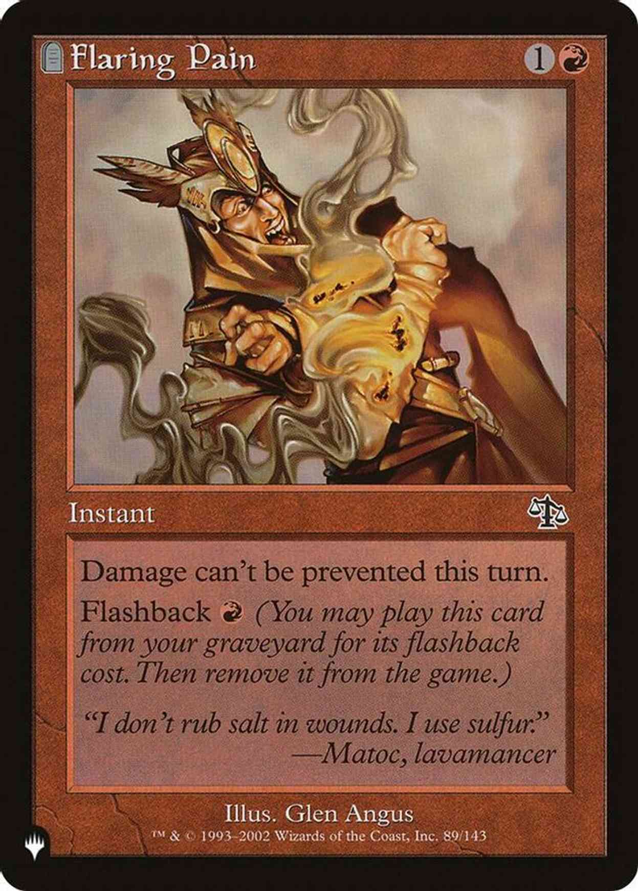 Flaring Pain magic card front