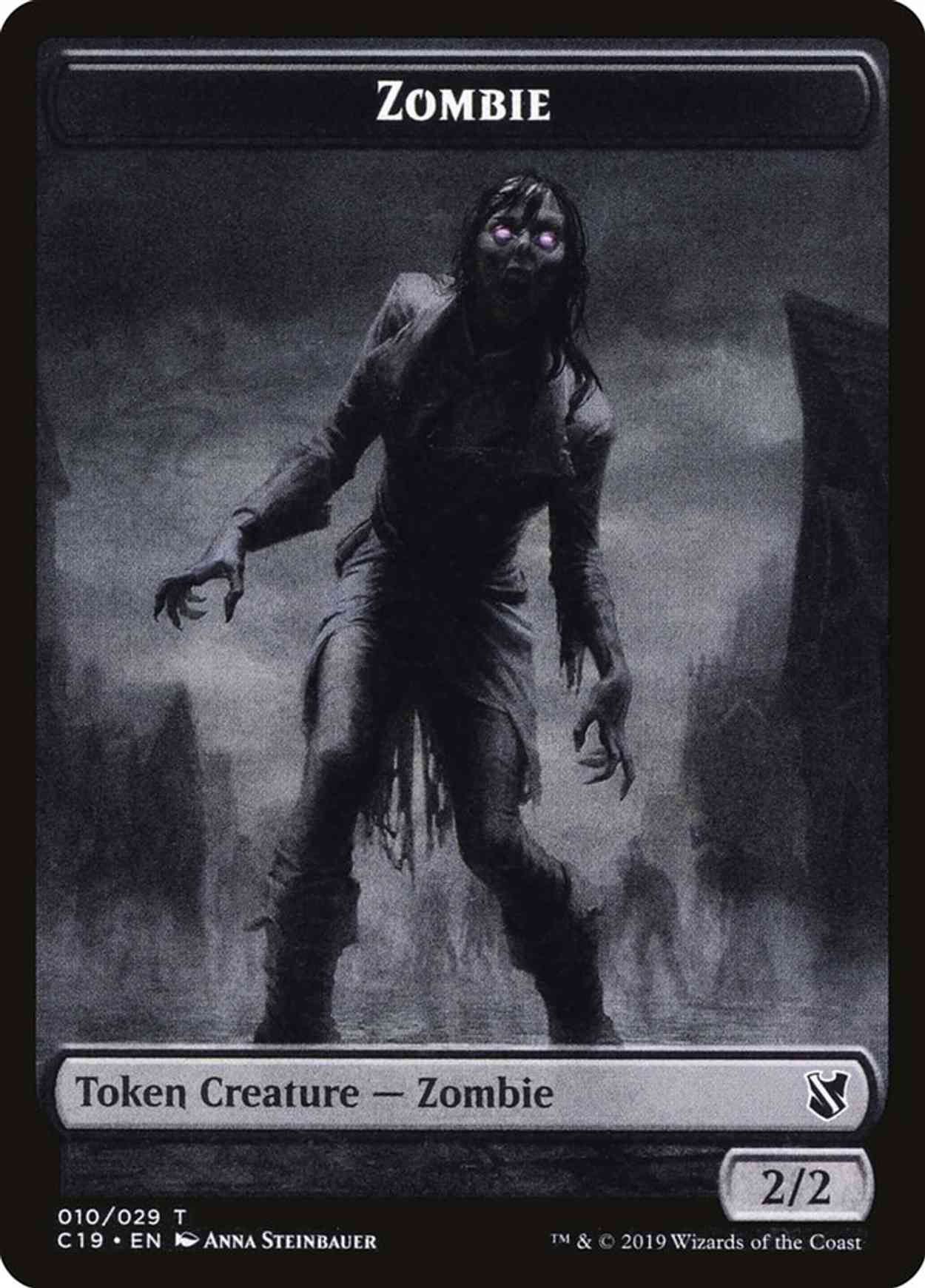 Zombie (010) // Zombie (011) Double-sided Token magic card front