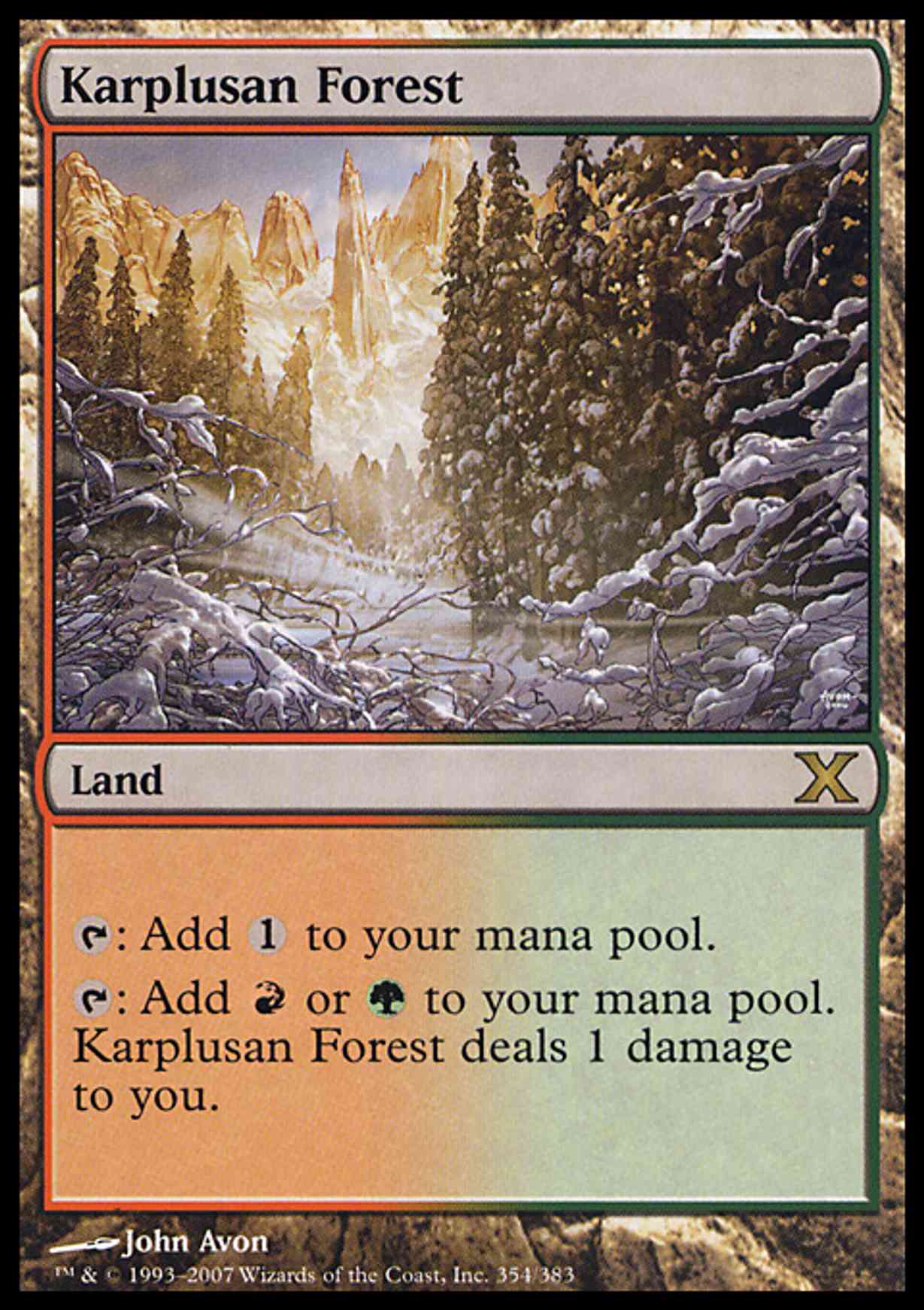 Karplusan Forest magic card front