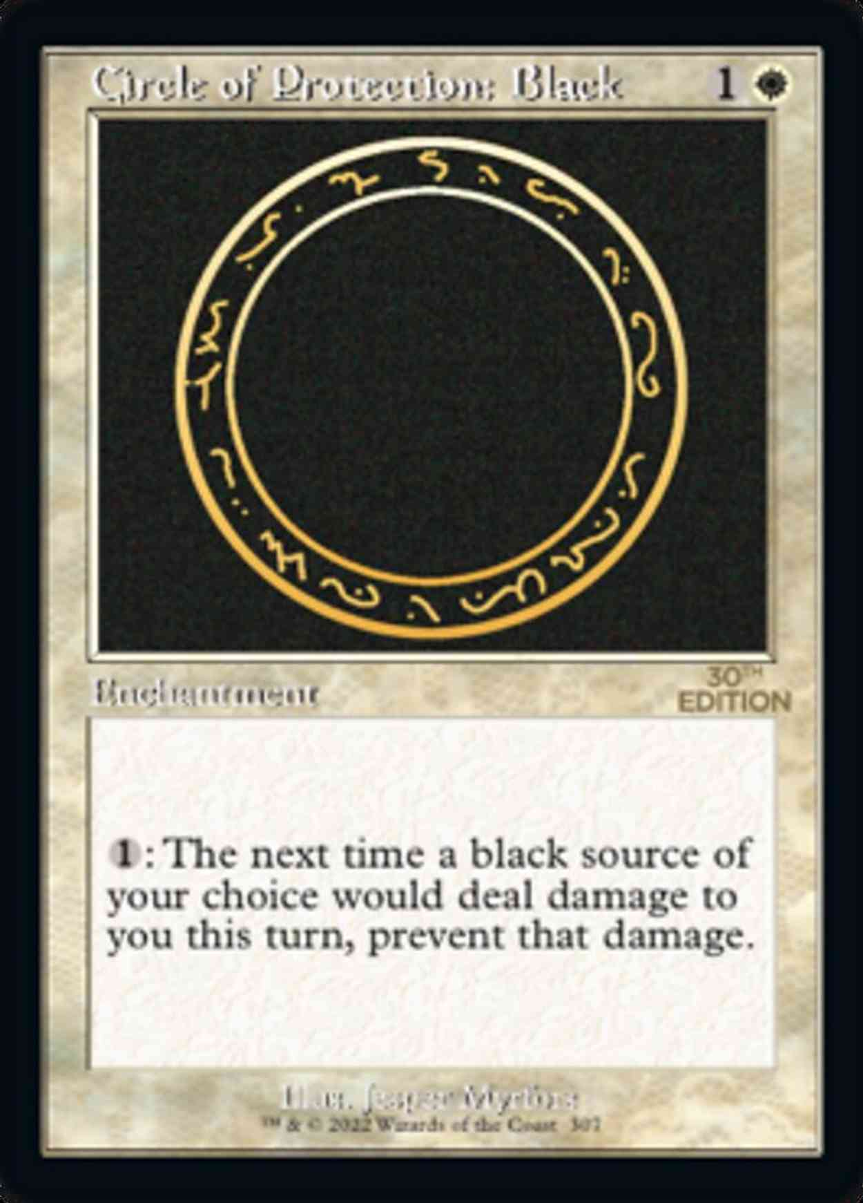 Circle of Protection: Black (Retro Frame) magic card front