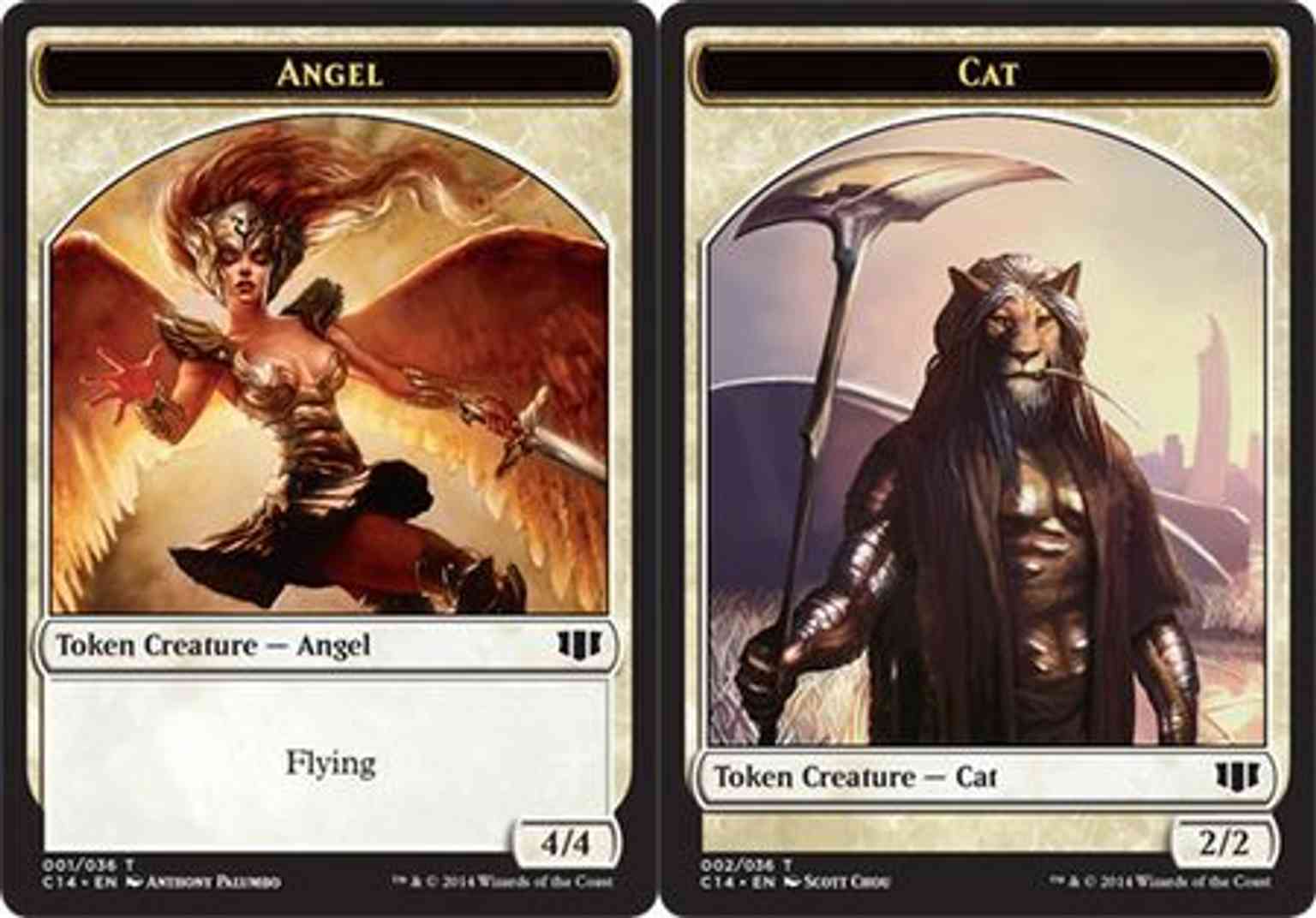 Angel // Cat Double-sided Token magic card front