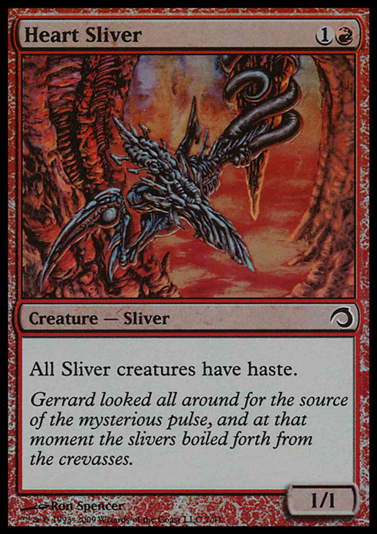 Heart Sliver magic card front