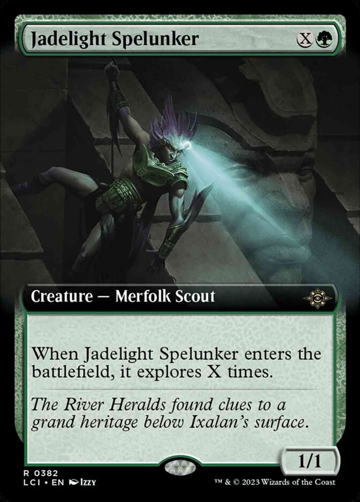 Jadelight Spelunker (Extended Art) magic card front