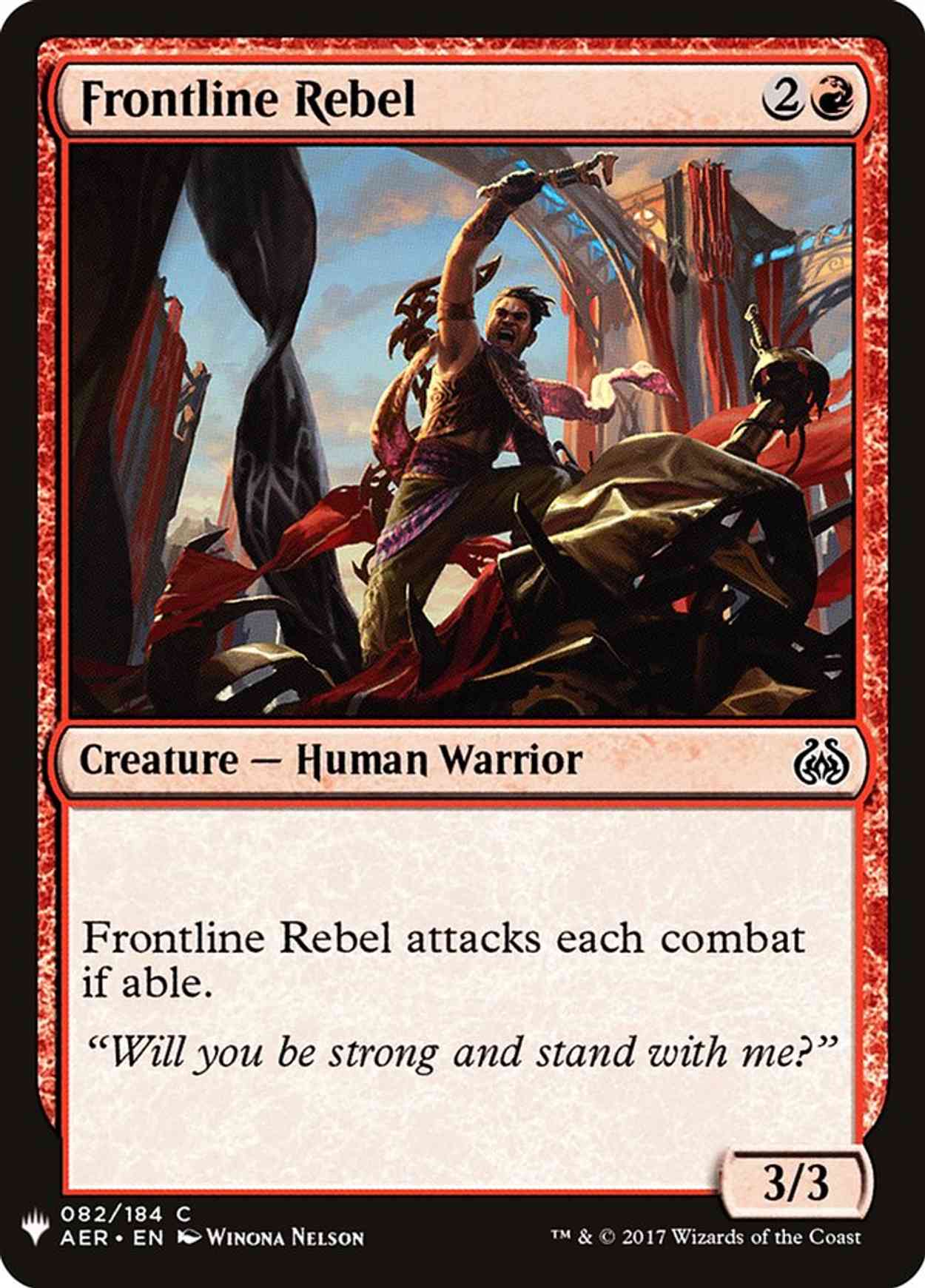 Frontline Rebel magic card front
